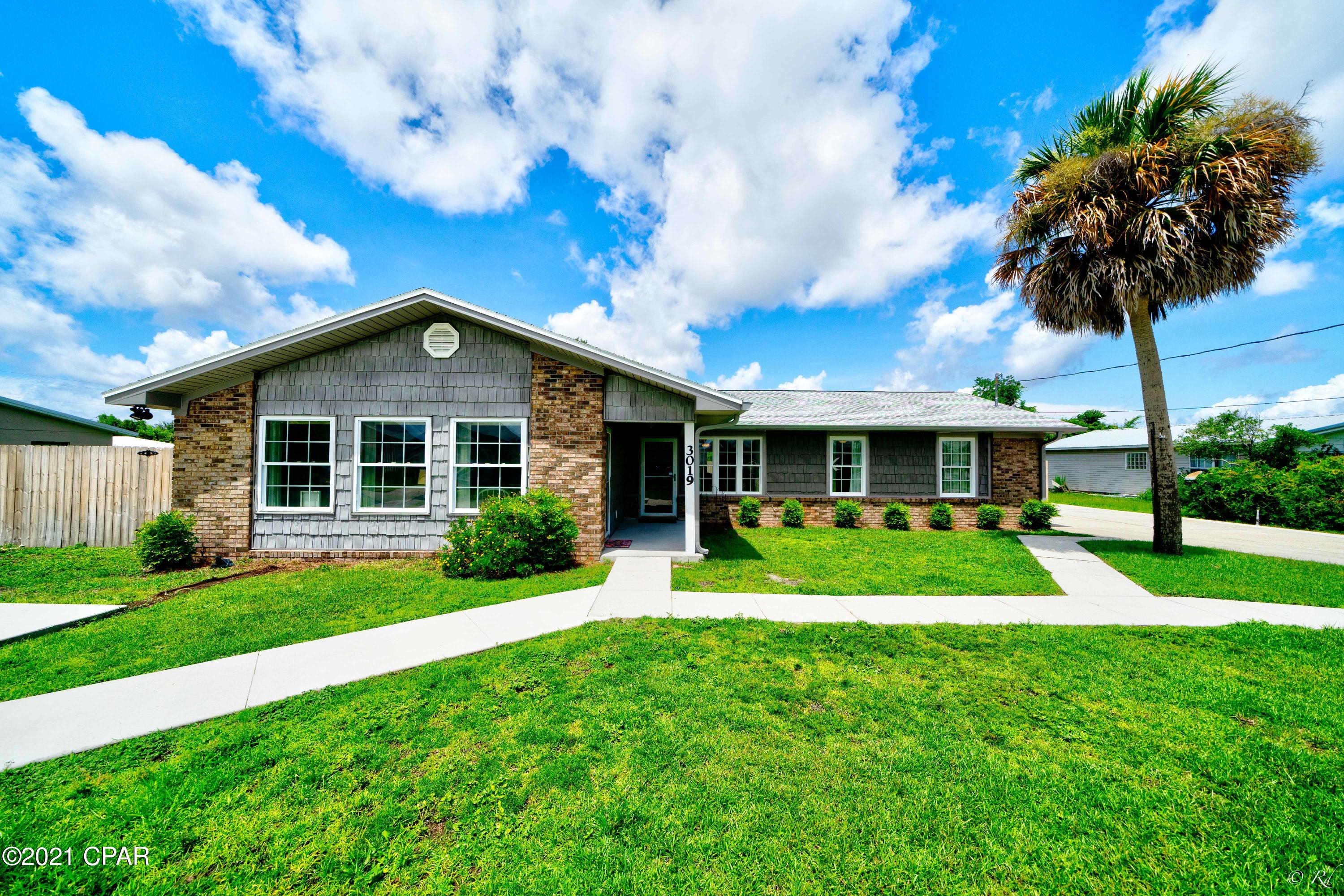 Recently updated 4 bedroom, 2 1/2 bath POOL home!! This centrally located home sits on a quiet street with a nice sized fenced-in yard and in-ground pool. This home features a split floor plan with a very unique opportunity to possibly rent out the south wing of the home. There are two separate driveways and two separate entrances keeping you open for many possibilities! The kitchen has been updated with newly painted cabinets, granite countertops, stainless appliances and hosts a large pantry area as well as a separate storage closet. There's a formal dining room off the kitchen featuring a massive amount of built-in cabinets and a Buffet bar. There's also a small dining area that is currently being used as an office space. The north wing of the home has 3 beds and two baths for the ultimate privacy. Outside there is a nice covered Patio perfect for entertaining and a small storage shed that conveys.  Plenty of parking available! Near schools and just a few blocks of HWY 77. This home qualifies for USDA financing.
