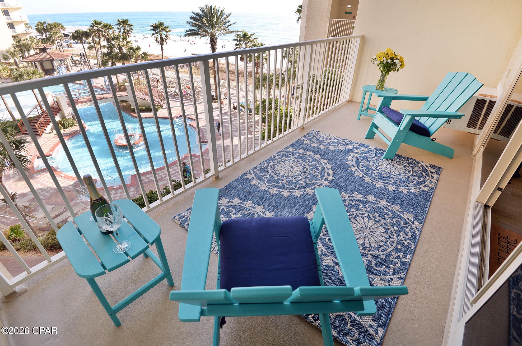 CURRENTLY UNDER CONTRACT, SELLER WILL CONSIDER BACKUP OFFERS

THE VIBE: LUXURY COASTAL LIVING AT SHORES OF PANAMA 406
Experience the ultimate Panama City Beach getaway in this stunning 4th-floor studio sanctuary. Positioned at the perfect ''sweet spot'' elevation, Unit 406 offers breathtaking, bird's-eye views of the emerald turquoise Gulf and the world-famous tropical lagoon pool without being ''too high'' for comfort. This is where coastal charm meets resort luxury--the ideal turnkey investment or personal beach escape!

THE SPACE: COZY, MODERN, AND FULLY EQUIPPED
Forget cramped hotel rooms; this spacious studio is designed for comfort and style. The sleeping quarters feature a plush King-sized bed and a full-sized pull-out sleeper sofa which makes this unit perfect for small families or couples. Elegant porcelain tile flows throughout the entire condo for a clean, beach-ready feel. The gourmet kitchen is a fully equipped culinary space boasting sleek granite countertops, a high-efficiency ceramic cooktop, and all major appliances. For modern entertainment, relax with a 42-inch flat-screen TV integrated with Roku for all your streaming needs. This unit even includes a convenient in-suite stackable washer and dryer and a bathroom featuring a marble vanity and tub/shower combo.

THE BALCONY: YOUR PRIVATE FRONT-ROW SEAT
Step out onto your oversized private balcony to soak in the salt air. With plenty of outdoor furniture, this is the premier spot for morning coffee or sunset cocktails while overlooking the most photographed pool deck in Florida. The views are simply ideal--not too high, not too low, and still perfect for catching those sweeping beach vistas and famous Gulf sunsets.

THE LOCATION: THE HEART OF PCB ACTION
You are in the center of it all! Shores of Panama is famously situated within easy walking distance to the beach's best attractions, shopping, and dining. Most notably, the legendary Pineapple Willy's is located directly next door for world-class ribs and beachfront drinks. Where better to enjoy the best of the beach than from your own 4th-floor condominium?

THE RESORT: A TROPICAL PARADISE UNLIKE ANY OTHER
Shores of Panama is a destination unto itself, defined by its ''picture-postcard'' landscaping and massive lagoon-style footprint that has to be seen to be believed. The resort features a breathtaking 13,966 square foot Gulf-side lagoon pool with zero-entry access, dolphin fountains, lagoon bridges, and waterfalls. For relaxation, enjoy the large Gulf-front Jacuzzi, two on-site Tiki bars serving lunch and dinner, or head inside to the heated indoor pool and indoor hot tub for year-round enjoyment. The resort also offers a state-of-the-art fitness center, covered on-site parking deck, private beach access, and seasonal poolside entertainment.

RESORT AMENITIES AT A GLANCE
Massive Gulf-side lagoon pool and hot tub along with a large heated indoor pool and second Jacuzzi. Covered on-site parking deck with private gated beach access. Two Tiki bars serving delicious food and drinks plus high-speed internet and seasonal beach activities.