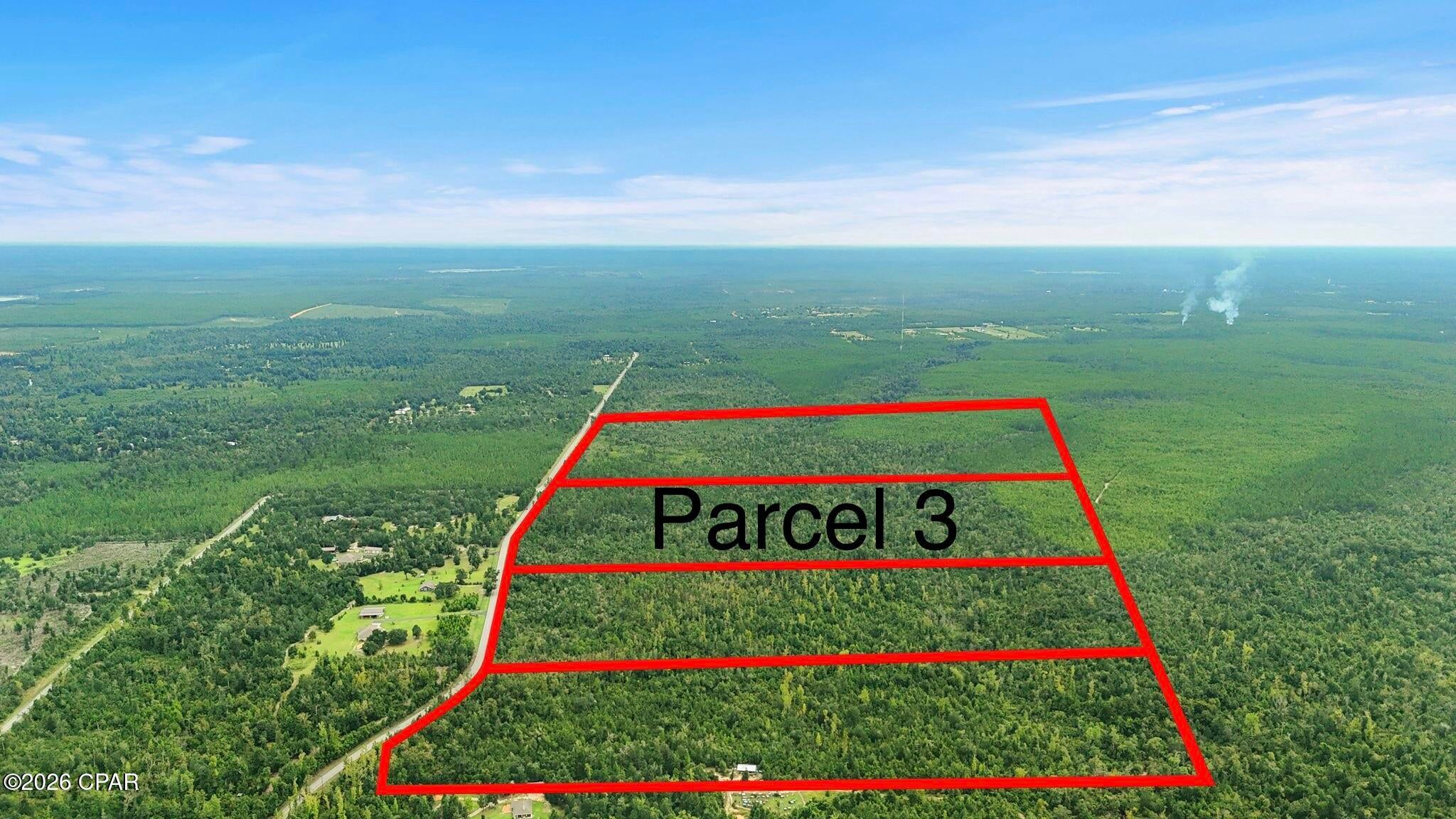 Amazing opportunity to own 24 acres of undeveloped land in Northern Bay County, ideally located just south of Highway 20 and north of Highway 388 with paved road access. This beautiful property offers a variety of potential uses, including a private homestead, hunting, forestry, and possible future development. Currently zoned as Ag-2/Timberland, the property benefits from Dave Branch Creek flowing along the east side of the parcel, adding natural beauty and wildlife appeal. Whether you're looking for recreational land, a private retreat, or an investment opportunity, this property offers a chance to own a substantial piece of Florida land in a desirable area. This is one of 4 adjacent parcels for sale. Measurements are approximate, buyer should verify.