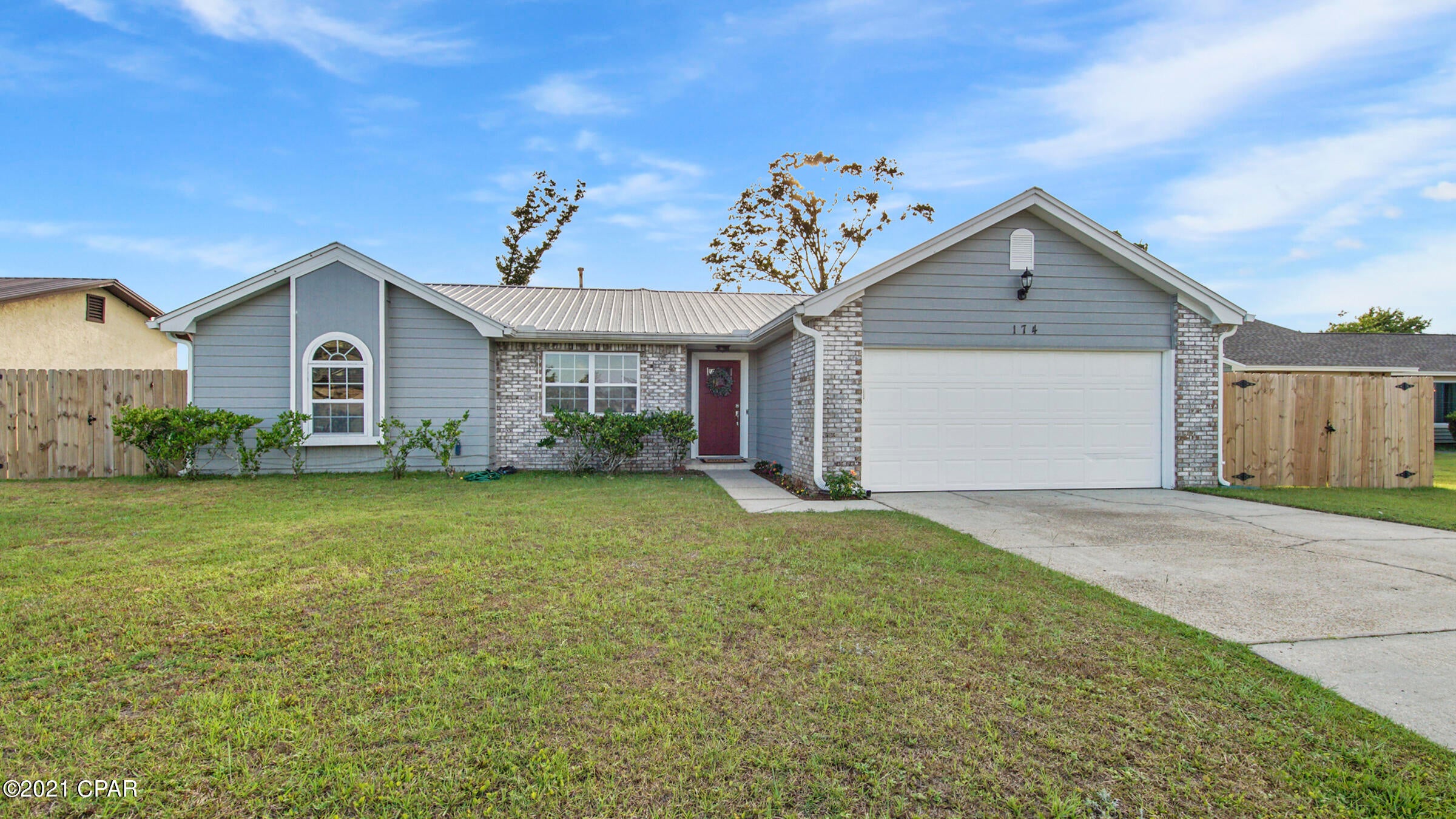 This one of a kind home, in Derby Woods Subdivision is now available. Situated convenient to everything! Bay Haven and North Bay Haven are minutes away. Just minutes from 3 of Lynn Havens community parks, Shopping, Restaurants, churches and schools. Featuring hard floors throughout, with a mixture of tile and laminate, updated bathrooms and kitchen, metal roof, brand new deck off the back of the house, large landscaped yard, brand new privacy fence, double car garage, fireplace and many others that you will need to see for yourself. The current owners added blown in insulation to reduce heating and cooling costs. Location is superb, no flood insurance required, call today to schedule your private showing.