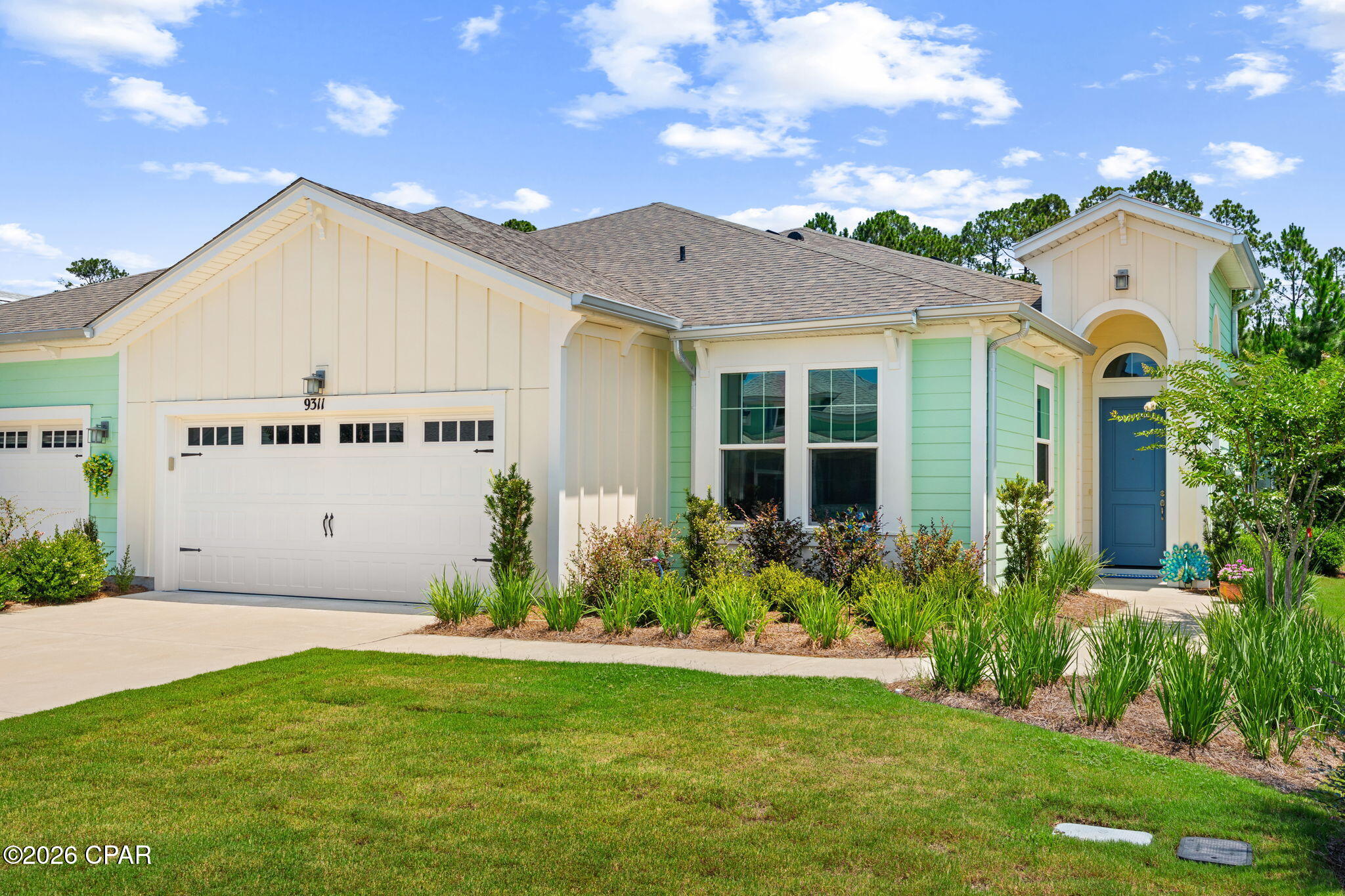 Rarely available Barbuda Bay Villa in the highly sought-after Latitude Margaritaville Watersound! An active adult 55+ community perched along the Intracoastal Waterway. 

Phase 6A is a quaint, enclave of homes. This beautifully maintained villa is perfectly positioned on a private east-facing preserve homesite, offering peaceful sunrise views and the perfect setting to enjoy your morning coffee from the covered screened lanai. Perfect lot for a future Pool! 

Designed for easy coastal living, the open-concept floor plan features a spacious Great Room, Dining Room, and an upgraded Kitchen ideal for entertaining. The Kitchen showcases rich brown soft-close cabinetry, granite countertops, pull-out drawers, abundant storage, and a generous counter-height island with seating for family and guests.

The light-filled Great Room offers a wall of sliding glass doors that seamlessly blend indoor and outdoor living while opening to the covered screened lanai overlooking the tranquil preserve. Wall-mounted TV conveys with the home.

The private Primary Suite is a relaxing retreat featuring designer paint, custom window treatments, an oversized walk-in closet, granite countertops, and a luxurious walk-in tiled shower with a frameless glass enclosure. The bright Guest Bedroom is thoughtfully located adjacent to a beautifully appointed full bath with tiled shower.

A versatile Den with French doors provides the perfect space for a home office, hobby room, or additional guest accommodations.

Additional upgrades include RevWood by Mohawk flooring throughout the main living areas with plush carpet in the Den and Guest Bedroom, custom window treatments throughout, high/low TV outlet in the Great Room, whole house eero WiFi extender, ceiling fans in the Great Room, Primary Suite, and lanai, laundry room with cabinetry, sealed paver lanai, and the refrigerator, upgraded washer, and dryer all convey.

Enjoy added peace of mind with the remaining 10-year structural warranty from the original build date. The Villa's have low HOA dues which include lawn care, amenities and provide exceptional low-maintenance living by including exterior painting and roof replacement on a scheduled maintenance program.

Latitude Margaritaville Watersound offers an unmatched 55+ active adult lifestyle with world-class resort amenities including a spectacular clubhouse, resort-style pool, fitness center, pickleball and tennis courts, walking and biking trails, live entertainment, social clubs, waterfront dining, and countless activities. 

Ideally located just minutes from the Emerald Coast beaches, Pier Park, Northwest Florida Beaches International Airport, and the exciting new Watersound Town Center. A new shopping center anchored by Publix and a state-of-the-art hospital currently under construction will make this rapidly growing area even more convenient. Experience the perfect combination of luxury, low-maintenance living, and the vibrant Latitude lifestyle!