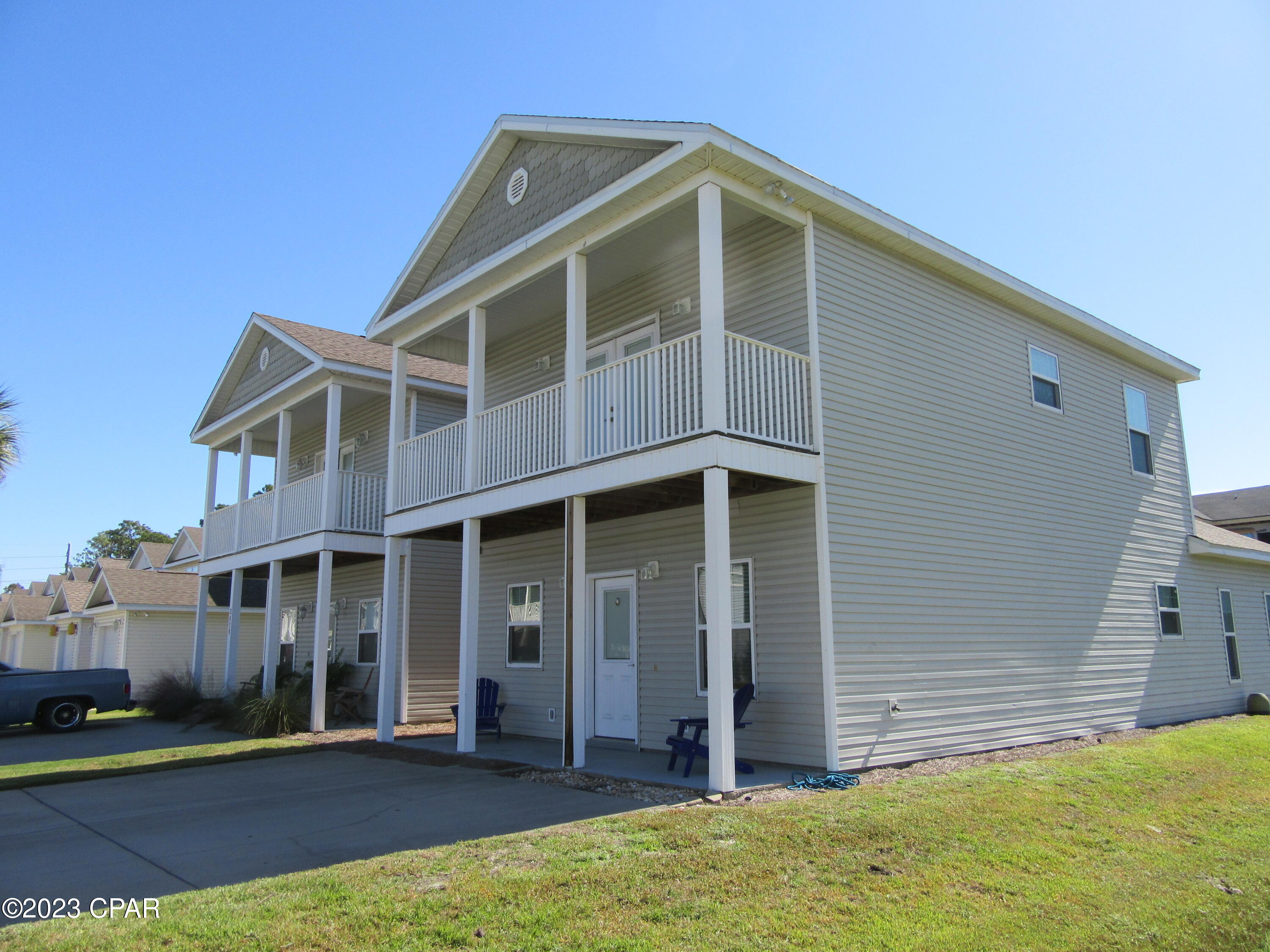 Attractive 3 bedroom 2.5 bath home in the highly desirable gated community of Sterling Cove with a Community Pool, home to the Worlds Most Beautiful Beaches, minutes away Pier Park, shopping, dining, entertainment and Military Installations. Partially furnished: A 65 inch Smart TV, stand, Polk sound bar/sub, washer and dryer (as is), and king bed with frame/headboard. Home is in excellent condition and features an open floor plan, spacious living area, master bedroom is on the first floor, second bedroom offers a balcony. This home includes but not limited to luxury vinyl plank throughout, stainless appliances, custom cabinets, upgraded fixtures. All property sizes and ages are approximate, please measure and/or verify if important. School assignments are subject to change, please check with Bay County for most accurate information. Deposit is the same as the rent. Pets allowed with owner approval and NON REFUNDABLE pet fee applies per pet. Breed restrictions apply.