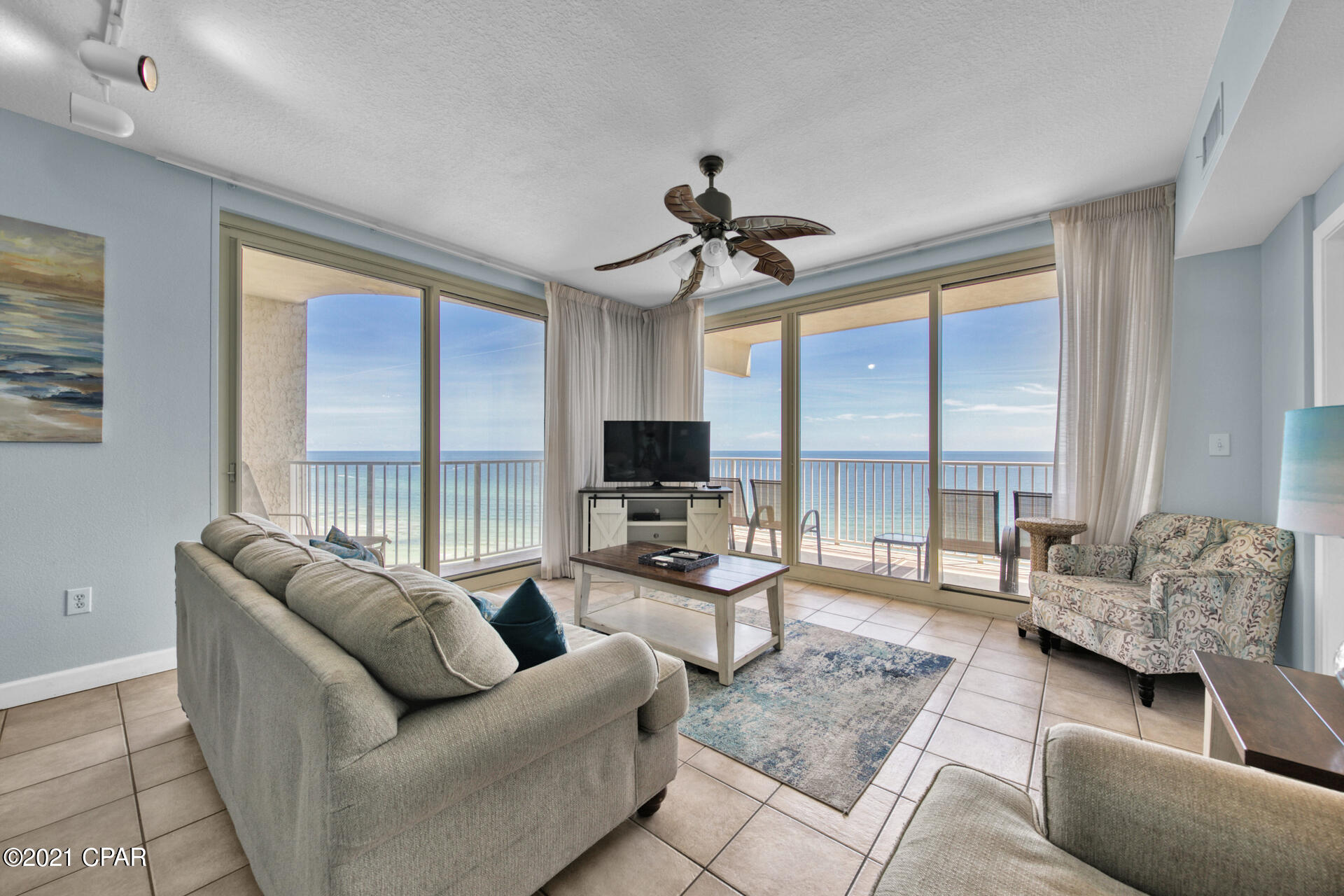 'CURRENTLY UNDER CONTRACT, SELLER ACCEPTING BACKUP OFFERS'  16th floor corner unit overlooking pool and beach. Revently renovated unit with tile floors throughout living and dining room. This two bedroom unit is one of the most desirable at Shores of Panama. The ammenities at Shores makes it one of the most popular buildings in PCB More photos coming soon! Parking space on 5th floor ramp will convey with unit.