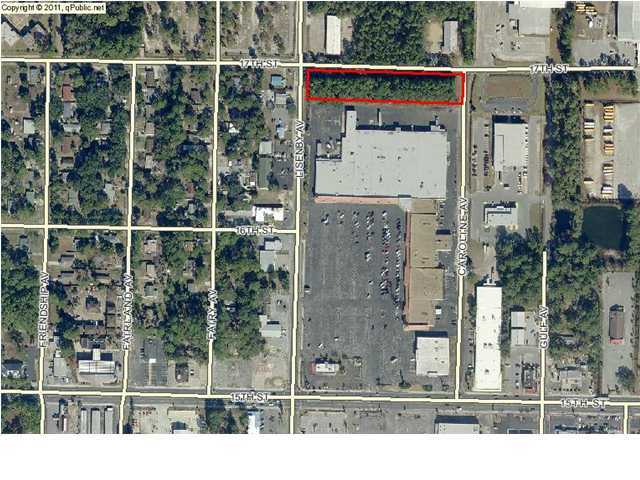 This would be a great location for warehouse or mini storage facility. Ingress & Egress easement from Panama Plaza Shopping Center. This 115x601 site is very centrally located in heavily traveled area next to the Post Office and Panama Plaza Shopping Center with very easy access to 15th St. Seller is a licensed Real Estate Broker in the state of Florida.