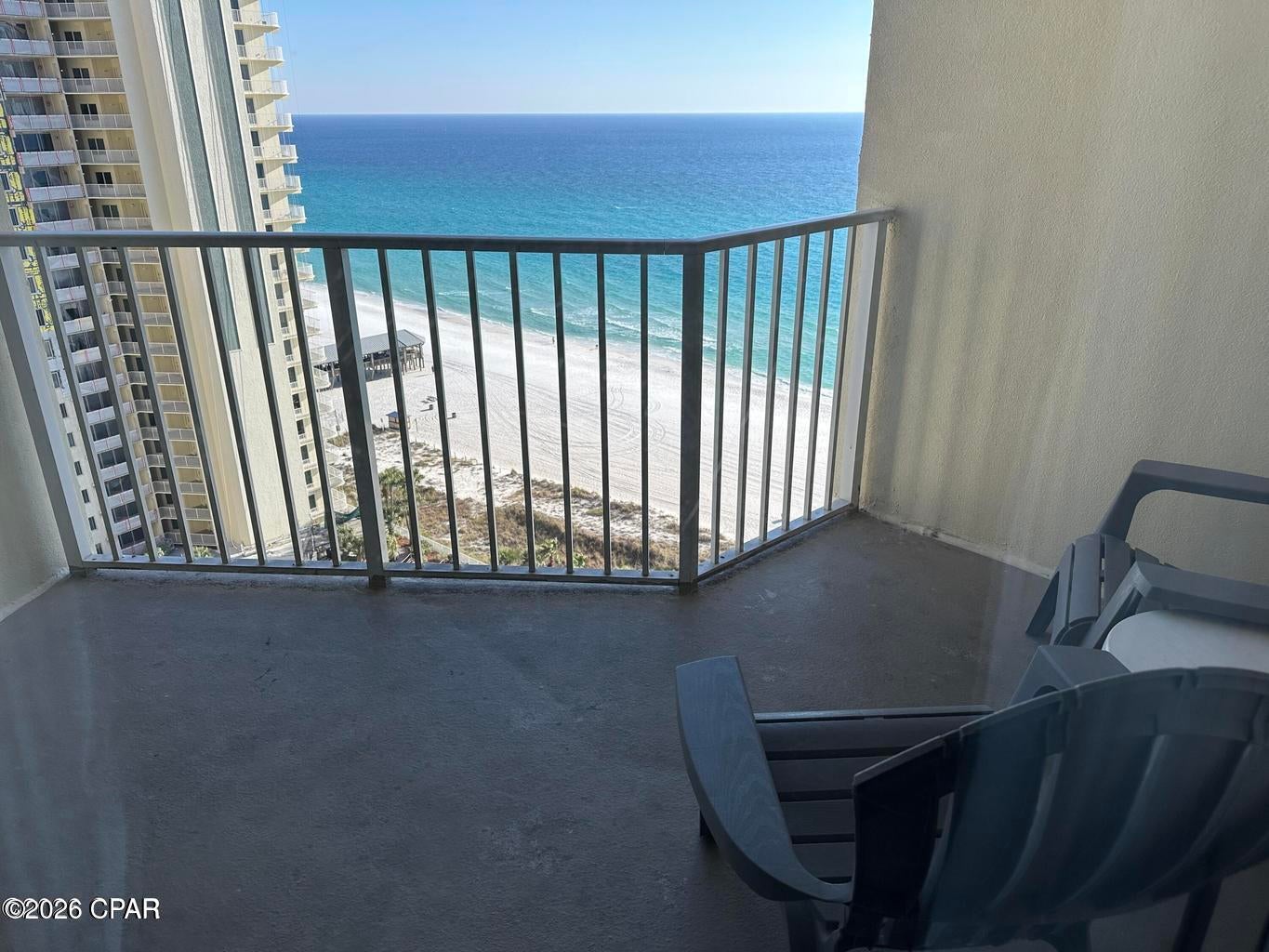 LOWEST PRICED ''F'' Floor Plan at the Shores of Panama! Own a rare opportunity at Shores of Panama with this highly sought-after ''F'' stack Gulf-view condo--a prime 16th-floor location offering breathtaking, unobstructed views of the emerald waters and sugar-white sand.

This thoughtfully designed 1-bedroom, 1.5-bath condo with a bunk area is perfectly sized for a family getaway while also delivering strong rental potential. Wake each morning to panoramic Gulf views and step onto your private balcony overlooking the shoreline--one of the few layouts in the building offering this direct perspective of the water.

The condo conveys fully furnished and rental-ready, making it an effortless investment opportunity or turnkey beach retreat. This unit also includes one deeded parking space. 
Shores of Panama is home to the largest Gulf-front lagoon pool in Panama City Beach, with its spectacular 14,000+ sq ft zero-entry lagoon pool with palm-lined islands, fountains, and expansive hot tub. tropical palm islands, fountains, and an oversized hot tub--all just steps from exclusive beachfront access. Owners and guests also enjoy:  Indoor heated pool and hot tub, 24-hour fitness center, Seasonal poolside Tiki bar, Covered parking, and On-site security.
The location is unbeatable--walk next door to Pineapple Willy's for beachfront dining or cross the street to Laketown Wharf for multiple dining options including The Wharf Buffet, Juan Taco, and LuLu's Bar & Restaurant. Shopping, entertainment, and attractions are all within easy reach.
If you're looking for a well-positioned Gulf-front condo with proven rental appeal and unbeatable amenities--this is a standout opportunity. With exterior renovations scheduled to enhance curb appeal and long-term value, this is a strategic opportunity to secure this wonderful gulf front condo--ideal as a personal retreat, income powerhouse, or both. All information and HOA details are believed accurate but should be verified by buyers if important.