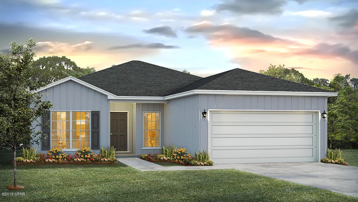 Under Construction - This Alpine plan is 3BR/2BA with two car garage. As you enter the home through the covered front porch you will find 8' ceilings, vinyl flooring throughout all common areas and quality paint. There is an appointed dining room on your left just inside the entry and a break nook on your right. This home

has a large family room just off the kitchen. A covered back patio is perfect for outdoor dining and summer barbecues. The Master bedroom has a nice size bath with

walk-in closet. Two additional bedrooms share a bath with laminate countertops and shower tub combo. The kitchen appliances include a stove, microwave and

dishwasher. Barrett's Park is located just north of downtown Panama City is close to Tyndall AFB, dining and shopping