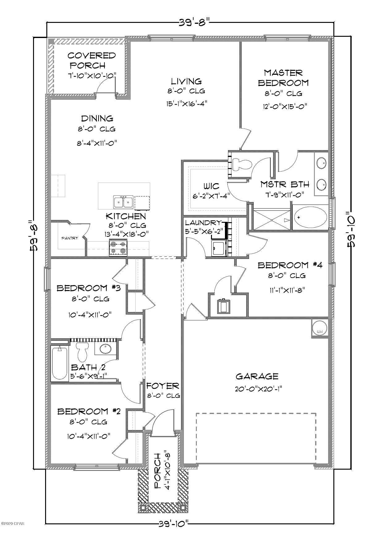 The Cali floor plan is a four-bedroom, two-bathroom, two car garage home.  As you enter this home, you will notice the quality paint with orange peel textured walls and traditional 8' ceilings. Vinyl flooring is throughout all common areas of the home and plush carpet in the bedrooms. The kitchen is open and spacious with a center island and includes a pantry, beautiful stained cabinetry and durable laminate countertops. The appliances include a dishwasher, stove and microwave. Bedroom one has a nice sized bath with separate shower and large soak tub, as well as a large walk-in closet. Pictures, photographs, floor plans, elevations, features, colors and sizes are approximate for illustration purposes only and will
vary from the homes as built. Home and community information including pricing, included features, terms, availability and
amenities are subject to change and prior sale at any time without notice or obligation. For Move-In/Completion Estimates:
Ready dates are estimates only. Timing of completion of construction and buyer move-in are subject to contingencies
contained in home purchase agreement and governing jurisdictions issuance of a certificate of occupancy, and may change
due to forces majeures and other delays or disruptions outside the reasonable control of the Builder.