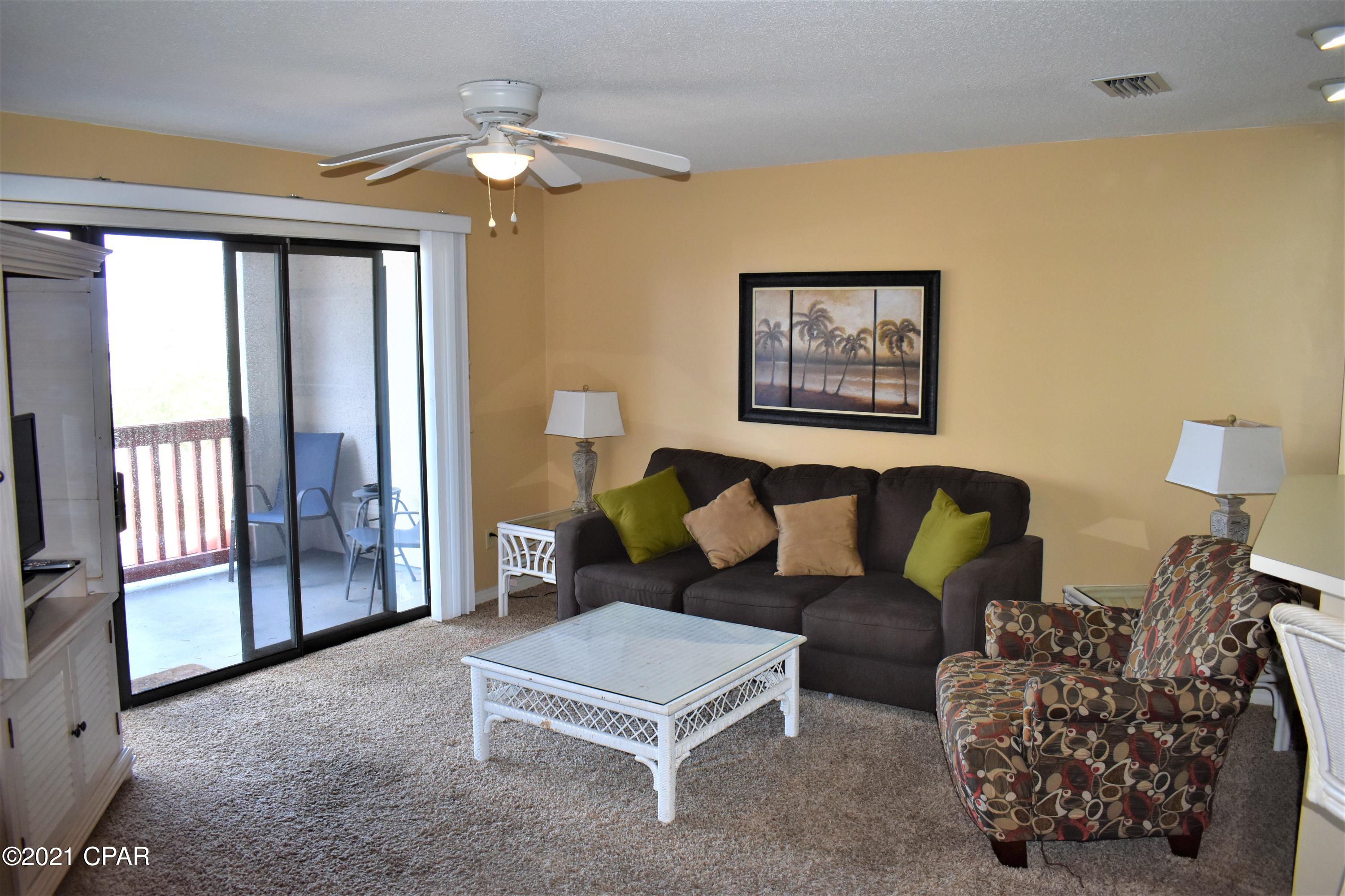 ***Under Contract - Seller is accepting back up offers.*** This is your chance to own a beautiful condo at St. Thomas Square.  This condo is close to beach access 24, Ms. Newby's, mini golf, the Slingshot, Hammerhead Fred's and lots of other PCB attractions.  Plus, St. Thomas is one of the few Panama City Beach condos that offer wet-slip boat docking in North Lagoon along with boat trailer parking on-site. There are also amenities like tennis courts, sauna, shuffleboard, pool and more.  This one-bedroom unit sleeps 4 and has plenty of upgrades.  Dishwasher is 2 months old; the remainder of the kitchen appliances are only 3 years old.  The bedroom suite is 2 years old with updated vinyl laminate floors in the bedroom.    This would make a great investment/rental property o personal residence.  Contact a REALTOR today to make arrangements to view this property!  All measurements are approximate and should be verified by buyer, if important