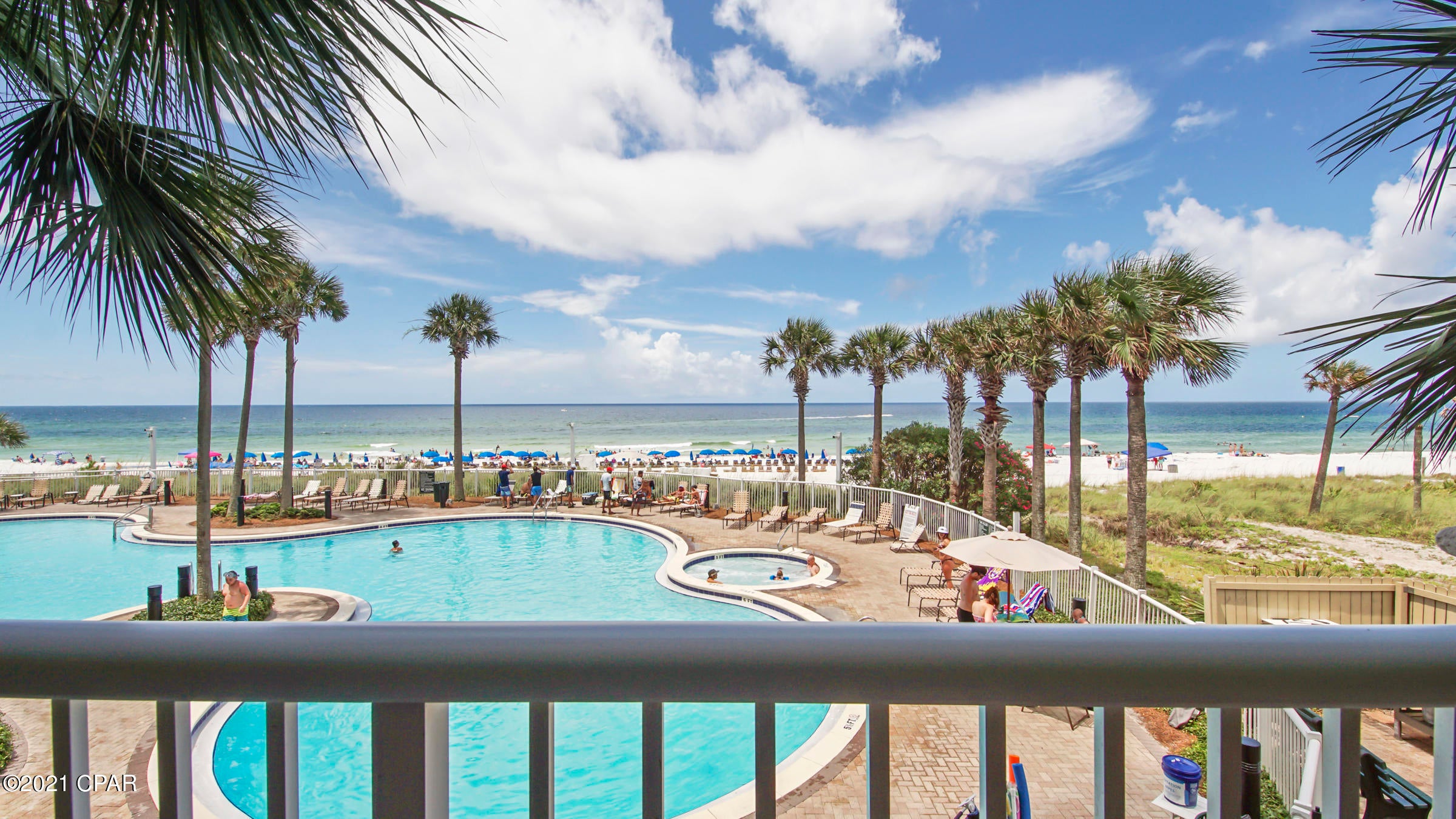 Grand Panama Luxury  Beach Resort,  Tower 1 -201 is facing West . This 01 stack is the most desirable in the entire Resort. Watch all the breath taking sunsets sitting on one of largest deepest  balconies  Grand Panama has to offer. Beautiful Gulf view and overlooking the pool.  This end condo has water views from every room. 1431 sq ft  of absolute luxury living. This 2nd floor allows easy access to the condo one set of exit stairs eliminating the need of the elevators.

Large king bed in the master bedroom with sliders going out to the balcony. All hardwoods and tile throughout. Beautiful furnishings  brand new living room furnishings including new sleeper couch. Bunk Beds in the hallway for extra guests,. Grand Panama has 2 pools , tiki bars, fitness room.