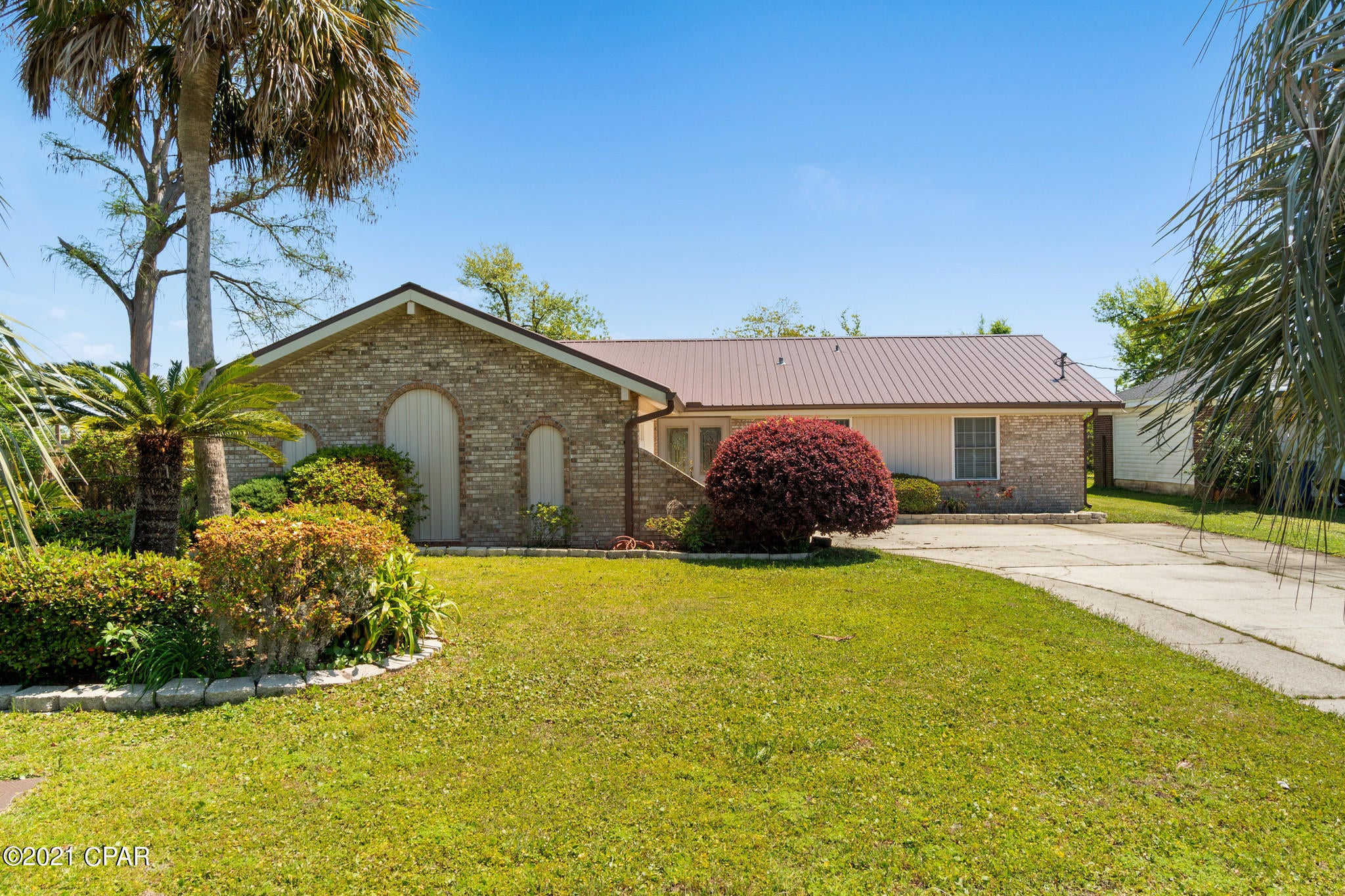 CURRENTLY UNDER CONTRACT, SELLER ACCEPTING BACKUP OFFERS. Welcome to your new 3 Bedroom, 2 Bathroom home, conveniently located in the heart of Panama City, in the quiet neighborhood of King Estates, which is both close to HWY 390 and just minutes away from 23rd Street shopping, restaurants and more. This spacious home includes a large living area, as well as a spacious kitchen and dining area, with ample windows to let in natural light that overlook the ample backyard.  You'll love this home's large Two car garage and extra-wide concrete driveway, for added RV/vehicle parking. There is also a large backyard with a separate storage building. Recent updates to this home include fresh paint in 2021. tile flooring in the main living areas and wood flooring in the bedrooms and a new roof in 2019.