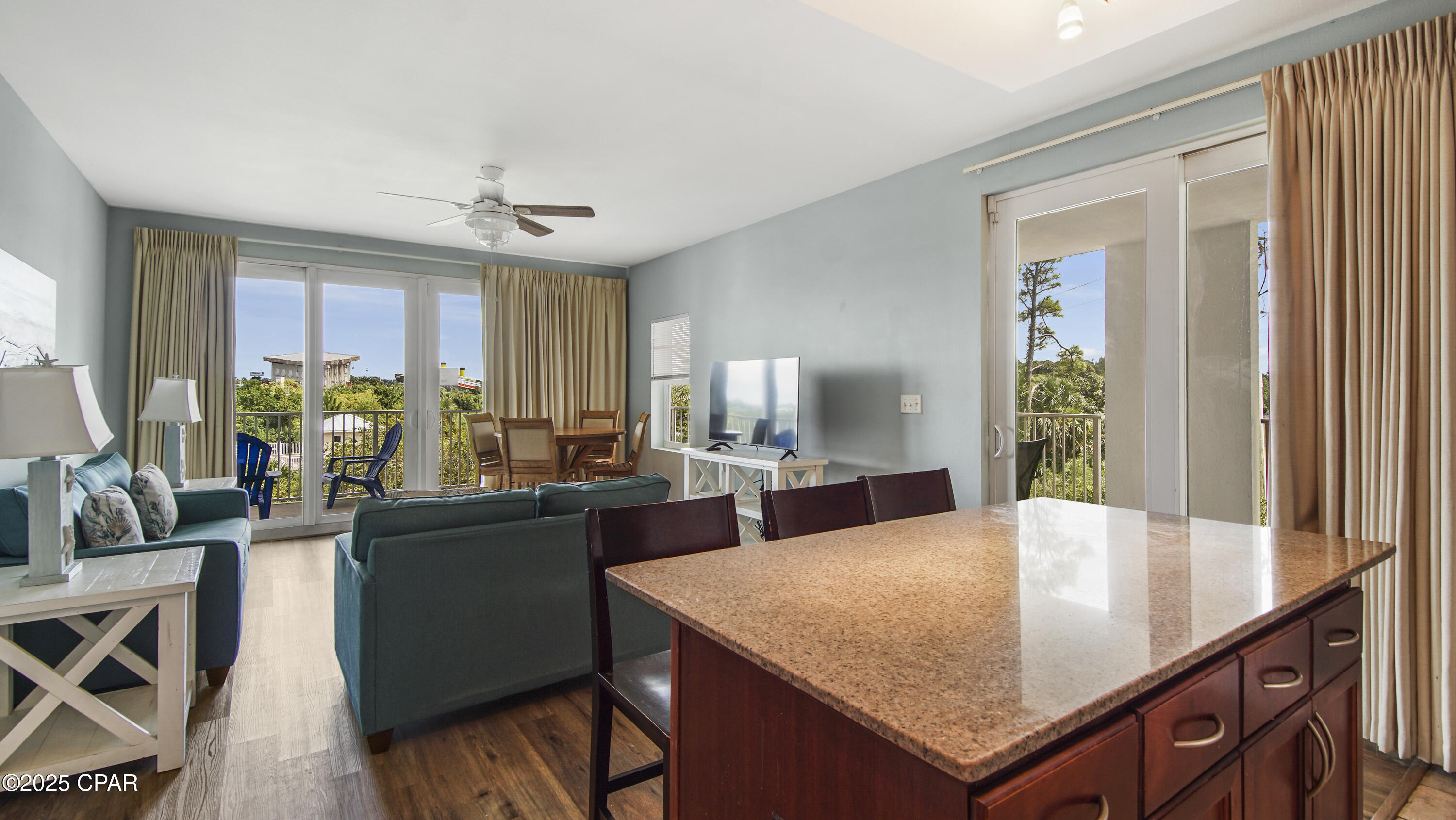 Rare opportunity to own a spectacular turn key 3 bedroom plus bunk room with window and closet, 3-bathroom condo in the coveted Laketown Wharf condominium, perfectly positioned in the heart of Panama City Beach, Florida. This beautifully appointed end unit has been thoughtfully updated with new paint and flooring creating a modern and inviting atmosphere. This condo features two luxurious master bedrooms with private access to a spacious wraparound balcony, allowing you to soak in stunning views and gentle ocean breezes. This property is designed for both relaxation and entertainment. In addition to the master suites, you'll find a charming room with a built-in bunk bed and a spacious closet, perfect for kids or guests, and another inviting room that shares a large bathroom with that room. The layout is ideal for creating lasting memories with family and friends or capitalizing on its current success as a vacation rental or second home. Laketown Wharf boasts an impressive array of amenities, including **five stunning pools** where you can take a refreshing dip or lounge under the sun. You'll also enjoy exclusive access to the beach with the  **private beach access **, just steps from your door, perfect for swimming, sunbathing, or leisurely strolls along the shoreline.For those who love convenience, the property offers an array of **shops and restaurants**, all within easy reach, elevating your vacation experience. Whether you're craving seafood, local cuisine, or a quick snack, you're just a walk away from satisfying your appetite. Plus, with **Walmart directly across the street**, daily necessities are never out of reach, making your stay even more effortless.
With easy access and no need for an elevator, this end unit condo is a practical choice for families and vacationers alike. Ample parking is conveniently located close to your unit, ensuring hassle-free arrivals and departures.Invest in this exceptional condo at Laketown Wharf and enjoy the best of coastal living, whether as a personal retreat or a lucrative vacation rental. This rare offering won't last long—schedule your private tour today and step into your dream lifestyle by the beach!With easy access and no need for an elevator, this end unit condo is a practical choice for families and vacationers alike. Ample parking is conveniently located close to your unit, ensuring hassle-free arrivals and departures.Invest in this exceptional condo at Laketown Wharf and enjoy the best of coastal living, whether as a personal retreat or a lucrative vacation rental. This rare offering won't last long—schedule your private tour today and step into your dream lifestyle by the beach!