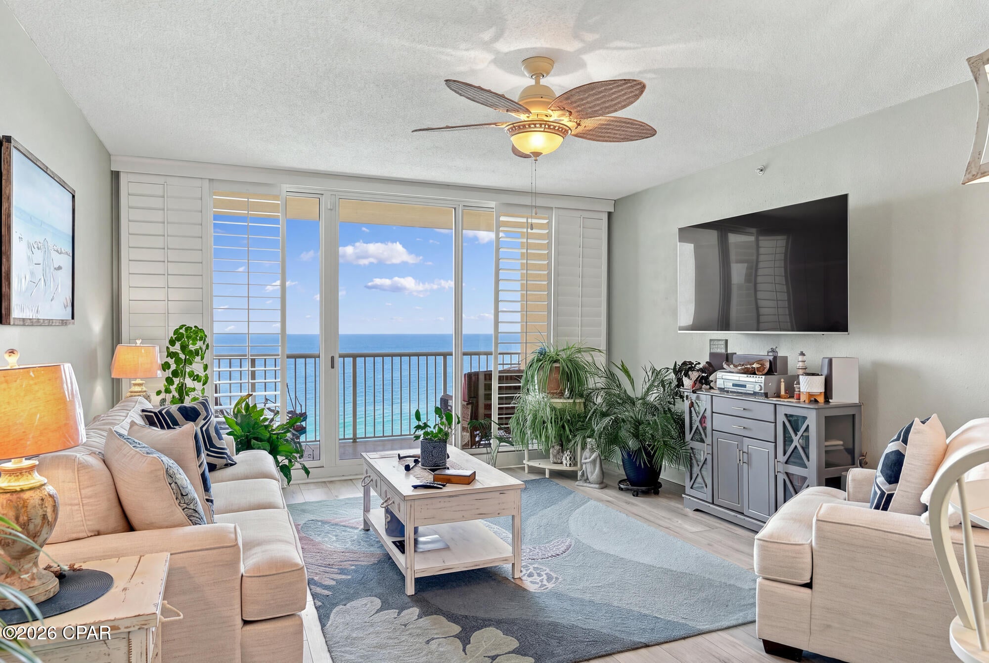 Schedule your showing today!!  Don't miss out on viewing this immaculate, beautiful condo!   Breathtaking views of the white sparkling sands and gorgeous, vivid turquoise waters of the Gulf of Mexico.  Upgrades  this unit has received are: luxury vinyl plank flooring, new lighting, ceiling fans, plantation shutters and, brand new water heater., All the appliances have been replaced within last six years.  The inside air handler is only two years old, outside compressor is six years old.   There is a whisper soft Bosch dishwasher, two year old Samsung refrigerator/freezer, smart thermostat, and a  2020 Samsung full size, side by side washer and dryer . The master bath has  a jetted oversized bathtub.

Majestic Beach is pet friendly for owners.  This property is one of finer beach resorts in PCB,  Management and staff are excellent.  There is year round enjoyment of Majestic's plentiful amenities, the lovely nature, abundant great restaurants, a multitude of attractions and adventures.  

Amenities at Majestic Beach are:
2 indoor pools, 3 outdoor pools, 3 hot tubs, full gym, theater, events hall, tennis/;pickle ball court, six level covered parking garage with enclosed walkover, ,poolside bar & grill internet cafe, game room, market with bar, enclosed dog yard, barbeque area and on trolley line to Pier Park.
