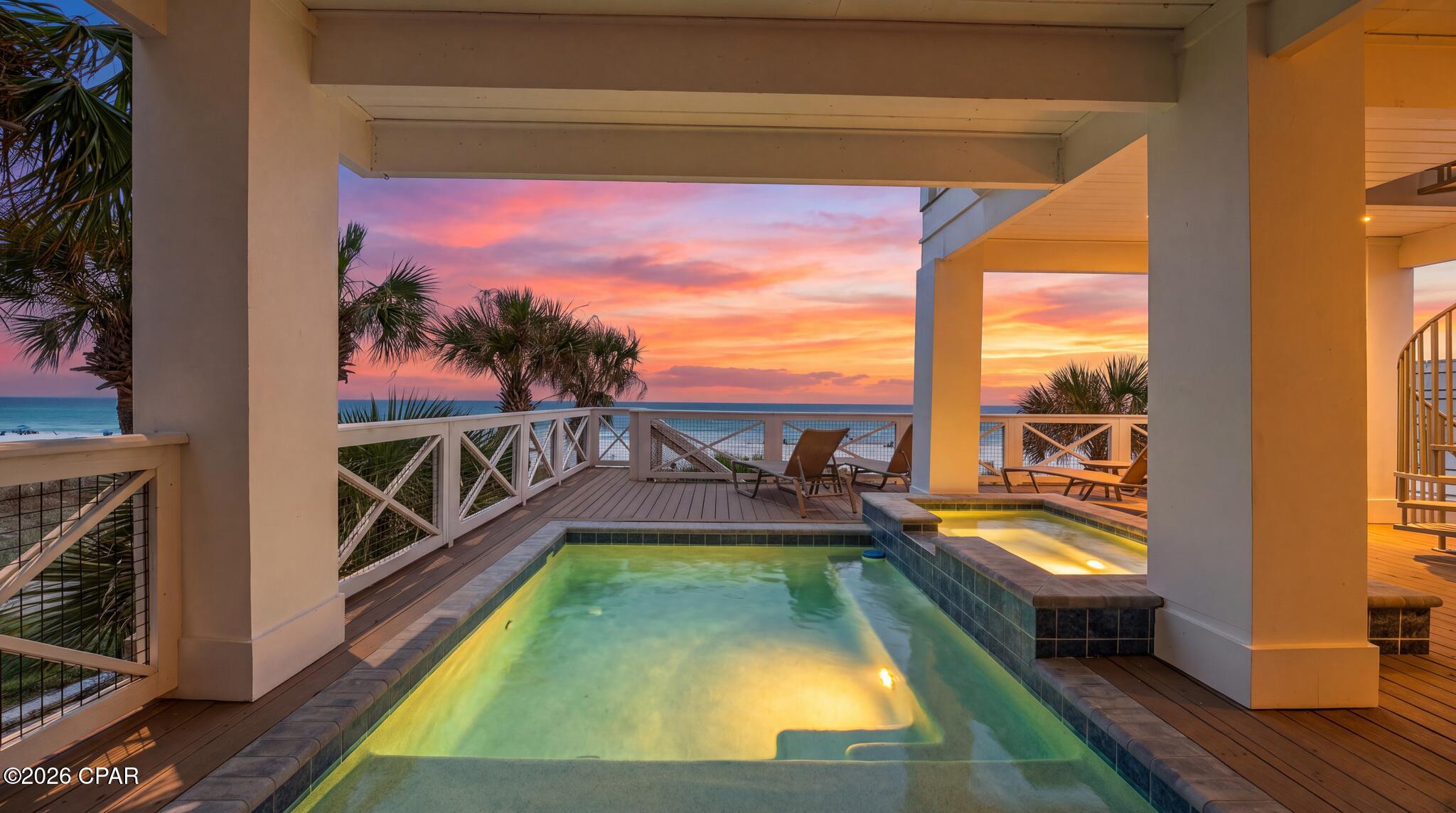 One of the most uniquely positioned properties on Front Beach Road! Located at 22339 Front Beach Road- 6 beds, 6 full baths, and 2 half baths. This property sits as far West as you can get in Panama City Beach and is just a 5-minute drive to 30A. From a supply and demand standpoint, the location offers a compelling long-term advantage, as properties this far on the west end of Panama City Beach are exceptionally limited. As 30A continues to evolve and Panama City Beach continues to develop, this property presents a strong appreciation opportunity, particularly from a land-value perspective. The home generates approximately $375,000-$475,000 in annual rental revenue, offering significant income potential alongside its strategic location. Additional highlights include a private beach board, brand new exterior decks, railings, pool and parking for up to 10 vehicles. A rare opportunity to own a high-performing property in one of the most strategically positioned locations on the beach.