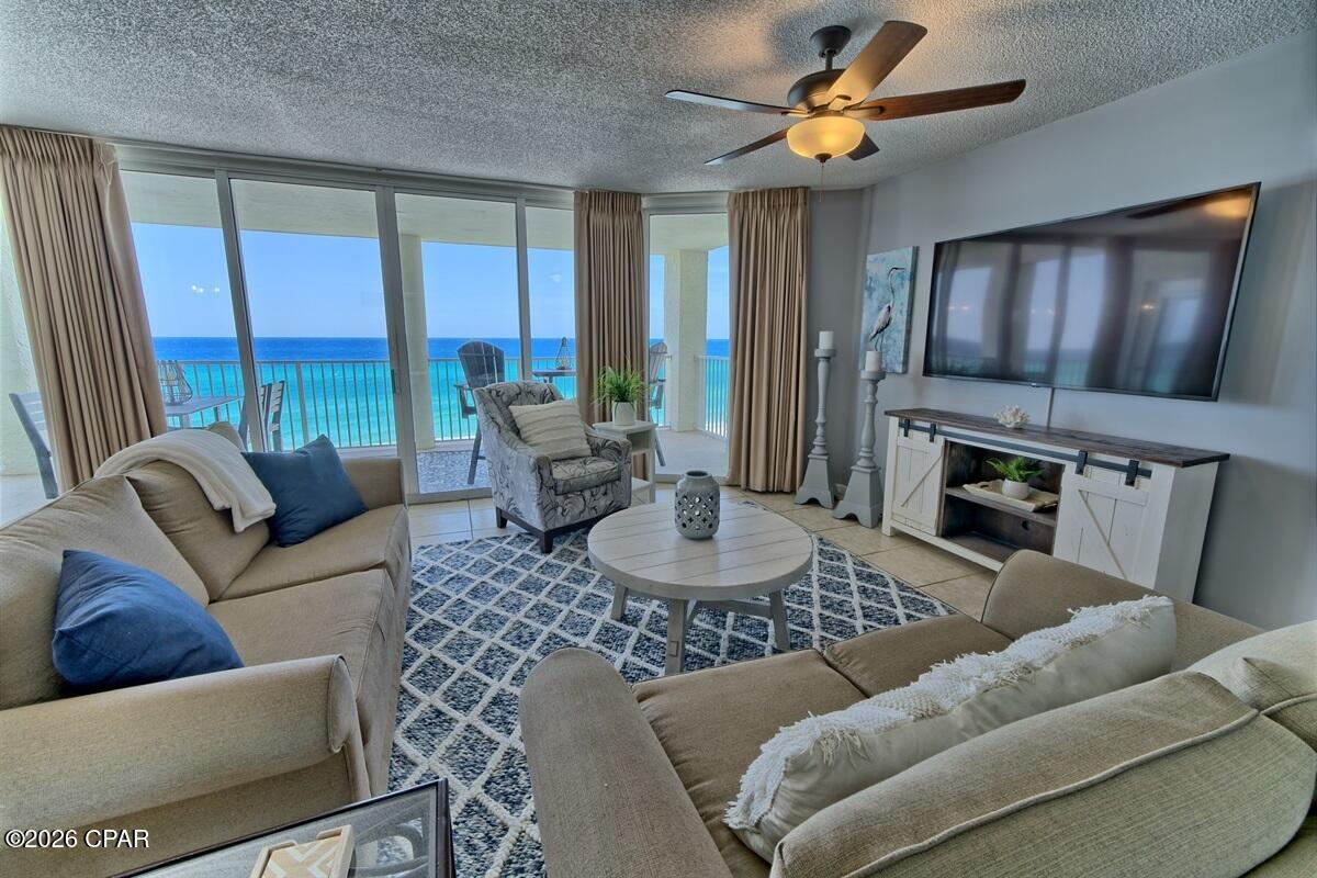 Welcome to Long Beach Tower 3, Unit 603--where stunning Gulf-front views and resort-style living come together in the heart of Panama City Beach. This beautifully maintained 2-bedroom, 2-bath condo features floor-to-ceiling windows and direct balcony access, allowing you to enjoy breathtaking sunsets and the soothing sound of the waves.
The open-concept layout offers a spacious living and dining area, complemented by a well-appointed kitchen with ample cabinetry and counter space--perfect for entertaining or relaxing after a day at the beach. The Gulf-front primary suite provides private balcony access and incredible water views, while the guest bedroom offers comfort and privacy for family or visitors.

Step outside to the oversized balcony--ideal for morning coffee or evening unwinding with panoramic views of the emerald waters and white sandy beaches.
Long Beach Resort is known for its prime location and top-tier amenities, including multiple pools, a beachfront bar & grill, fitness center, and 24-hour gated security. Whether you're seeking a vacation getaway, investment property, or full-time coastal residence, this unit offers excellent rental potential and unbeatable beachside convenience.
Located just minutes from shopping, dining, and entertainment, this is your opportunity to own a slice of paradise on the Emerald Coast.  ***Milestone Repairs are all Completed with no assessment.  HOA Dues actually went down.