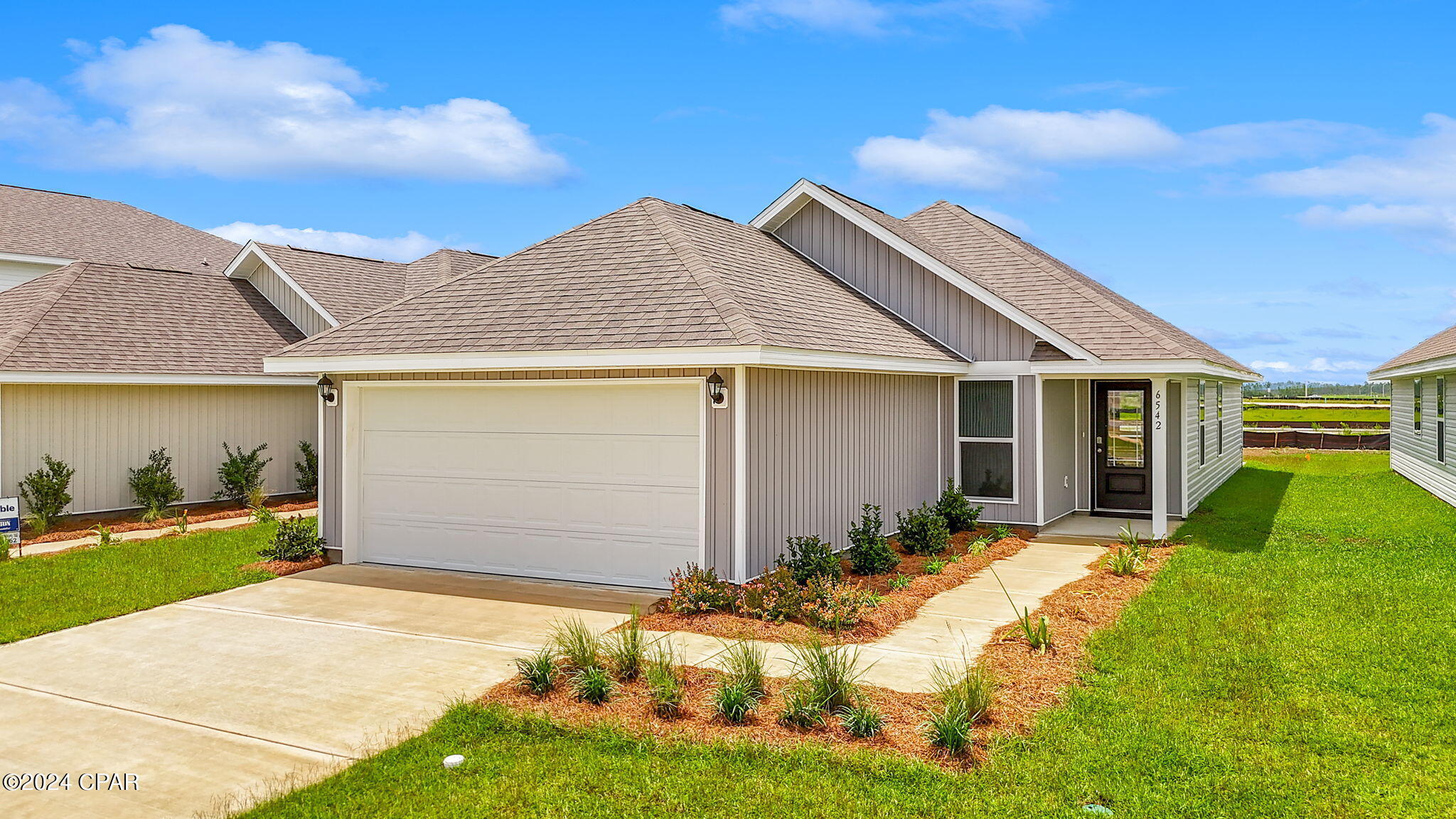 Welcome to Liberty. This home is ready for quick move in. This Celeste floor plan is located on lot 166 at 6542 Canley Court. Featuring 3-bedrooms 2 bath, 1403 square feet, this home has an open concept floor plan. Interior features of this home include EVP flooring in living and wet area, granite countertops, stainless kitchen appliances which include a stove, microwave and dishwasher. This home is a must see. Like all homes in Liberty, the Celeste includes a Home is Connected smart home technology package which allows you to control your home with your smart device while near or away. Liberty neighborhood is conveniently located in beautiful Panama City off Star Avenue near 231. Located just 25 minutes from Tyndall Airforce Base, 20 minutes to hospitals, and less than 15 minutes to shopping, restaurants, and grocery stores you will be amazed at the convenience once you enter the winding entrance to this beautiful sanctuary. Liberty, D.R. Horton's premier new lifestyle community, offers a 7,500 square foot community center with full gym, wellness rooms and much more. Additionally, behind the community center is a water wonderland with resort style pool, splash pads, and an outdoor grilling kitchen with seating.