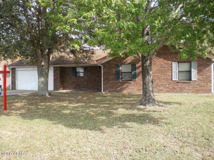 Large brick home located close to Tyndall Air-force Base. Home features a large living room with a fireplace. There is also a fenced yard.



All measurements are approximate.