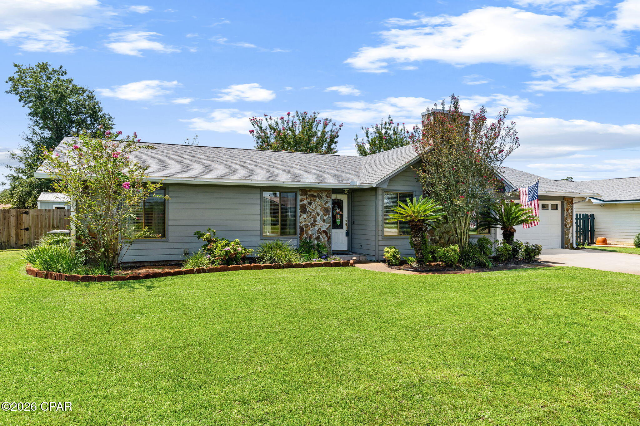 You will love the DOUBLE GATE, especially if you need to store a boat or a camper in the backyard -No HOA fees!--New ELECTRICAL panel in 2025, new roof in 2022, new irrigation pump in 2021, and the heat pump was a recent purchase. The great news is you will enjoy the third acre lot with a fenced yard for more privacy. Location of course is PRIME since you are only a minute or two away from Highway 77 ---which leads to many great destinations! The large back deck will be a new favorite area for many reasons. The garage door was replaced in 2018, so imagine your future in this precious house. You only need to move in.