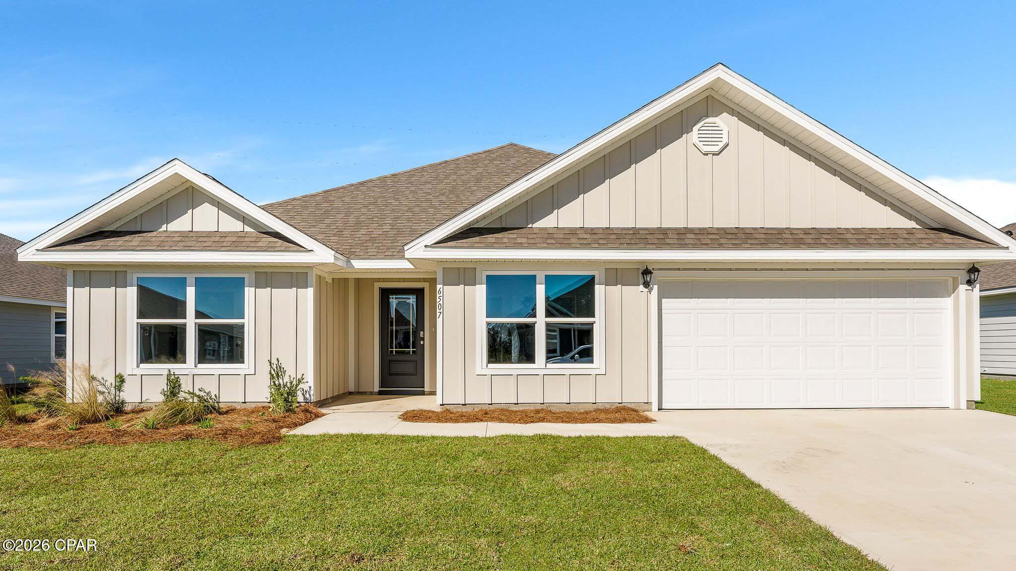 Welcome to 2014 Ambassador Court at Sunny Hills in Freeport, Florida. This pre-construction homesite offers the opportunity to secure new construction prior to groundbreaking. This property will be developed with the Sawyer floorplan and estimated completion timelines and build details available upon request. 

The Sawyer features five bedrooms and three full bathrooms. As you enter this home you will find EVP flooring in the entry hall and three bedrooms off the foyer. Continuing into the heart of the home you will find a grand living space with the dining and living areas seamless connected and an open kitchen.  

There is an appointed breakfast area just off the kitchen that allows for morning coffee and a comfortable space for more casual dining. The kitchen is designed with a center island, upper and lower cabinetry for storage and quartz countertops. There is a laundry room just off the kitchen that connects to the two-car garage, offering convenience after grocery shopping. 

The primary bedroom is located off the living area and has a spacious private ensuite bathroom. The primary bathroom has a large closet and features a separate shower and soak tub as well as a separate water closet. The dual sink vanity has lower cabinetry for storage. Leaving the primary bedroom and continuing to the kitchen area there is another bedroom and full bathroom. A highlight of this home is the fifth bedroom that offers space for a home office, or a home fitness area.