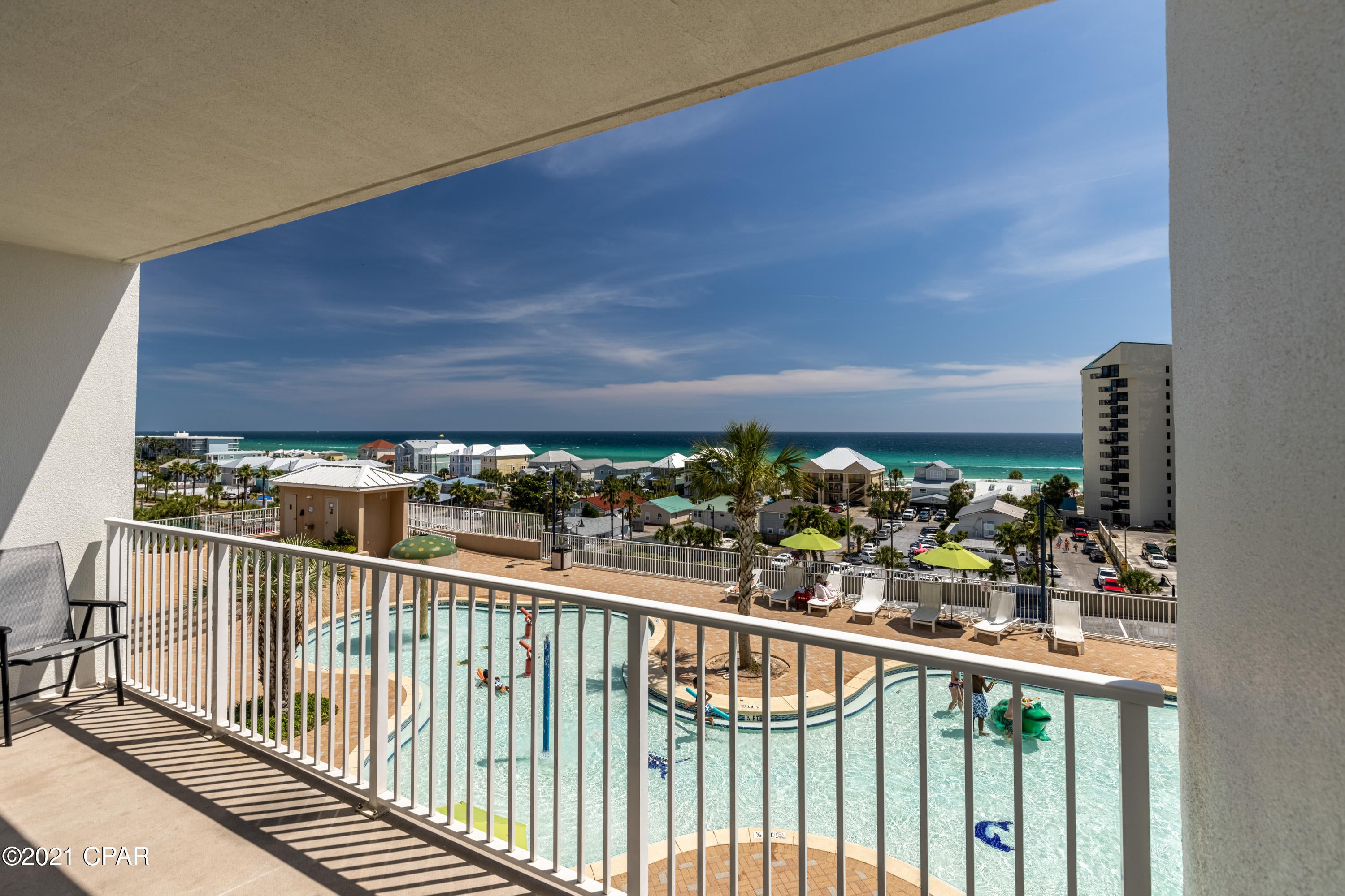 CURRENTLY UNDER CONTRACT- TAKING BACK UP OFFERS. 72 HOUR KICK OUT CLAUSE. Laketown Wharf Unit 503 is turn key ready!  Fabulous Gulf Views!  The counter tops, washer, dryer, dishwasher, microwave and other furnishings  are less than 2 years old.  Condo is in great shape and the annual rental is approximately $24,000.  All information is deemed correct, if important buyer should verify.