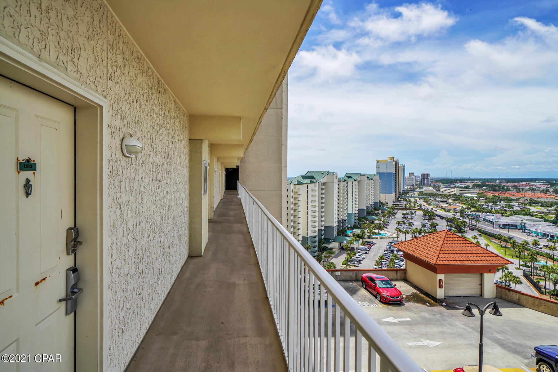 Check out this beautiful fully furnished1 bedroom plus bunk room w/ 2 full baths in the popular Shores of Panama Beach Resort  The C(L) floor plan is one of best floor plans in the complex and features gulf views from the living room, kitchen, and master bedroom, without all the noise from the pool area. This unit comes with a deeded parking spot on the 9th floor that is conveniently located right by the elevator entrance making it very easy to get in and out of your unit with all your luggage and groceries, no matter the season. The parking  spot is conveniently marked RESERVED for Unit 1513. Enjoy sitting on the large balcony that spans the entire width of the unit and watch the gorgeous sunrises and sunsets on the gulf.  Similar units in this complex gross between $35k and $45k making this a great investment property and vacation home. The Shores of Panama offers resort style amenities including a Gulf side pool and hot tub, large heated indoor pool & hot tub, health and fitness center, spa, sauna, massage therapy and steam room, 2 tiki bars serving lunch and dinner, Kids Club activity program, meeting spaces, and more. Call your Realtor today to see this great unit.