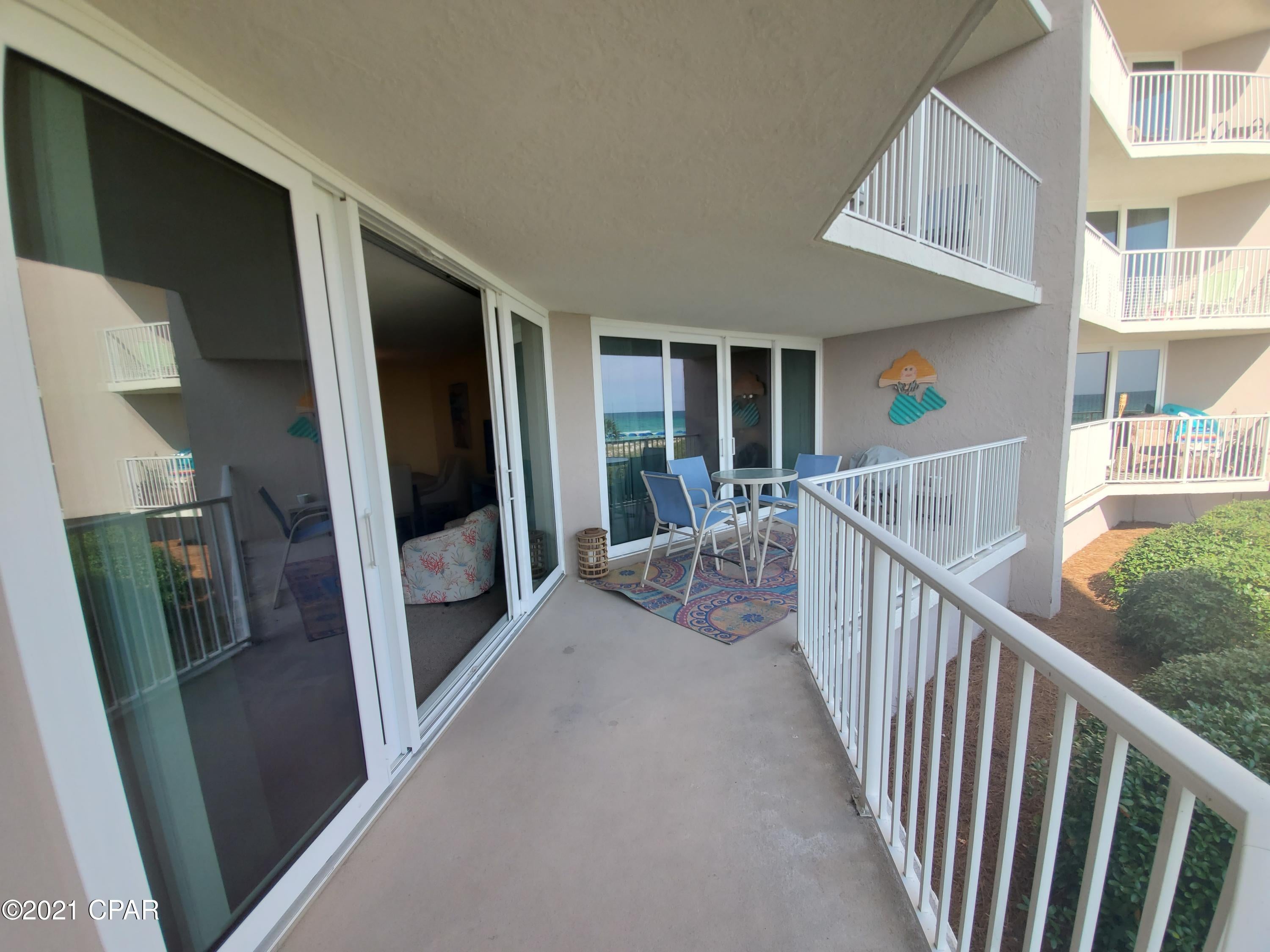 'CURRENTLY UNDER CONTRACT, SELLER ACCEPTING BACKUP OFFERS' So easy to view. This beautiful Gulf Front 2nd floor unit( don't have wait for an elevator) has it all, ready for rental, second home or primary residence. This conveniently located resort complex is very family oriented, a gated community with on-site security, located on 1,500 ft. of beach front sugar white sand on the World's Most Beautiful Beach, has 3  gulf-front pools (1 seasonally heated), lighted tennis courts,  shuffleboard, swing sets on the beach, outdoor grills, fitness room, computer/printer in lobby of C building, snack and souvenir shops and more. Just a few reasons why this is one my all  time favorite condominium complexes in Beautiful Panama City Beach. So, don't delay, call today, tomorrow i