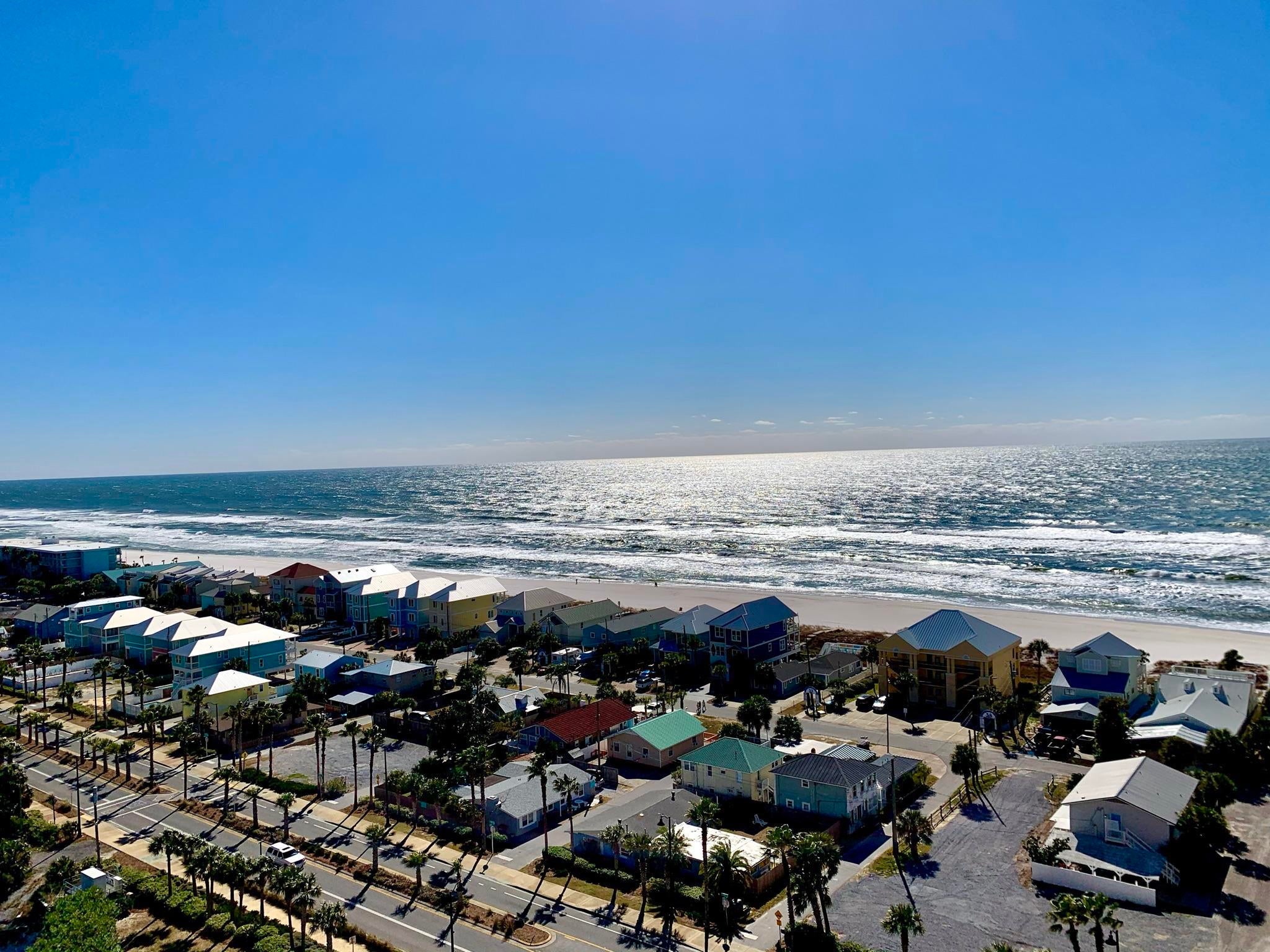 STUNNING GULF VIEW! Laketown Wharf Resort in Panama City Beach, FL offers the best value for the money. Amenities include five pools: a zero entry; a partially shaded one; island pool; rooftop with amazing views; and a kiddie pool; and two hot tubs. There is a gulf facing fitness center offering weight training and cardio workout. Three restaurants offering seafood, chicken, tacos, drinks and more. Also an ice cream/candy store is onsite. A nightly water fountain and light show can be seen from the boardwalk and many balconies, including this one. The master bedroom has balcony access with Gulf view and a huge en suite with walk-in shower, garden tub, and double vanities. This condo accommodates 8 people.New A/C and water heater. INSTANT CASH FLOW: Booked through August! Ask for details.