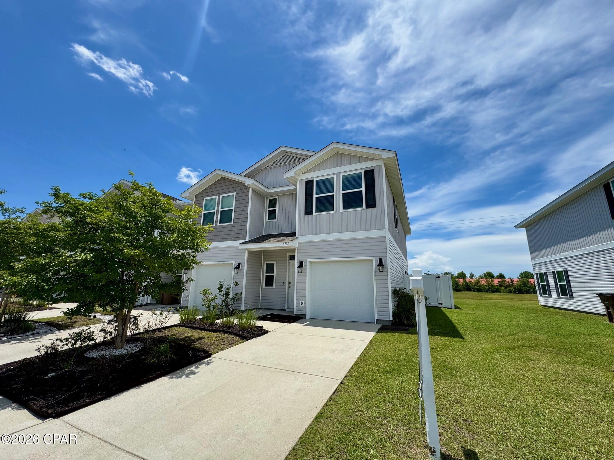*For Rent Only* Spacious end-unit townhome located in the desirable Sentinel Point subdivision in Callaway. This two-story home features vinyl plank flooring throughout the downstairs, an open-concept living and dining area, breakfast bar, and a well-equipped kitchen with pantry, stove, refrigerator, microwave, and dishwasher. Upstairs you'll find carpeted bedrooms and a convenient laundry room with washer/dryer connections. The home includes a one-car attached garage with opener, a screened-in back porch, and a fenced backyard, perfect for relaxing or entertaining. Community amenities include a swimming pool, and the location offers unbeatable convenience with Walmart and numerous other shops just a block away. Short commute to Tyndall Air Force Base. 3 Bedrooms / 2.5 Bathrooms, One-Year Lease: $1,895/month, Security Deposit: $1,895. Tenant Pays All Utilities, unfurnished, may consider a small pet with refundable pet deposit, No fee to apply. If approved, a $32 credit/background check fee applies. Available Now, Schedule Your Showing Today!