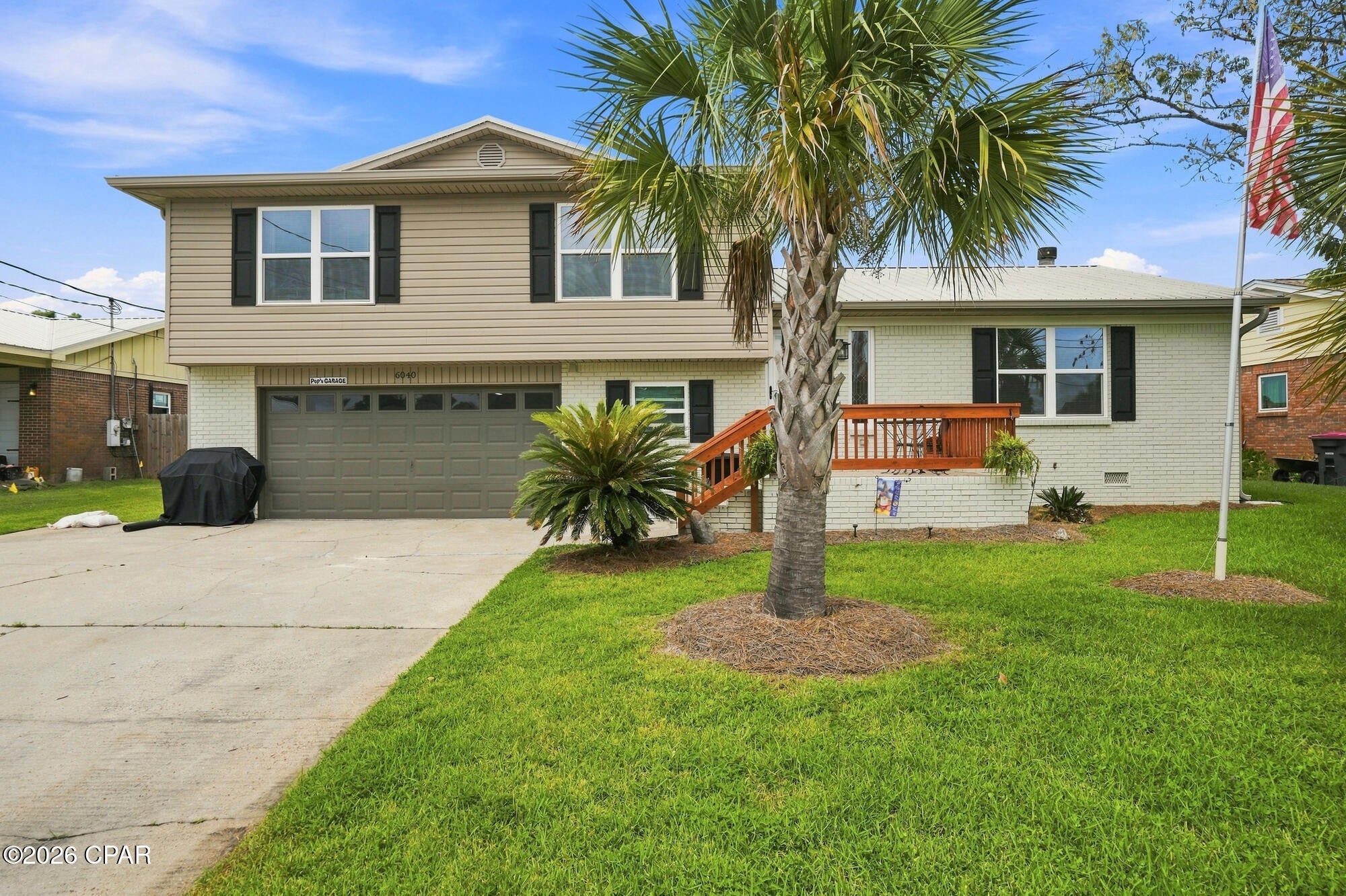 ***RECENTLY RENOVATED 3 BEDROOM, 2.5 BATHROOM 2 STORY HOME STEPS AWAY FROM EAST BAY!!!*** This beautiful property is perfectly located to all that Bay County has to offer. Less than a 10 minute drive to Tyndall AFB and no more than 20 minutes from the beautiful white sand beaches of Panama City Beach. The sellers spared no expense in updating this stunning home. Updates/upgrades and features include but are not limited to: Brand new water heater, new hurricane impact front door and storm door, new hurricane rated windows, soft close cabinets throughout home, vinyl plank flooring, 2018 roof, freshly painted interior, 6'' base molding with corner round, Generac generator(still under warranty), granite countertops throughout, under cabinet kitchen lighting, stainless steel appliances and gas stove, wood burning fireplace, fresh water well with new pump and filtration system, 2 laundry rooms(upstairs and in garage), remote controlled ceiling fans throughout, additional storage room in garage, and walk in closets in both the master bedroom and master bathroom. Step outside to an elevated deck to enjoy morning coffee or an evening drink after a long day, a double gate leading to the completely fenced in backyard(new stain and fence protectant)with concrete runners for a boat or RV, a fire pit, all new landscaping to include 3 palm trees, and a 20X12 metal shed with new metal roof. Call me before this incredible home gets away!! All information is approximate and should be verified by buyers if important