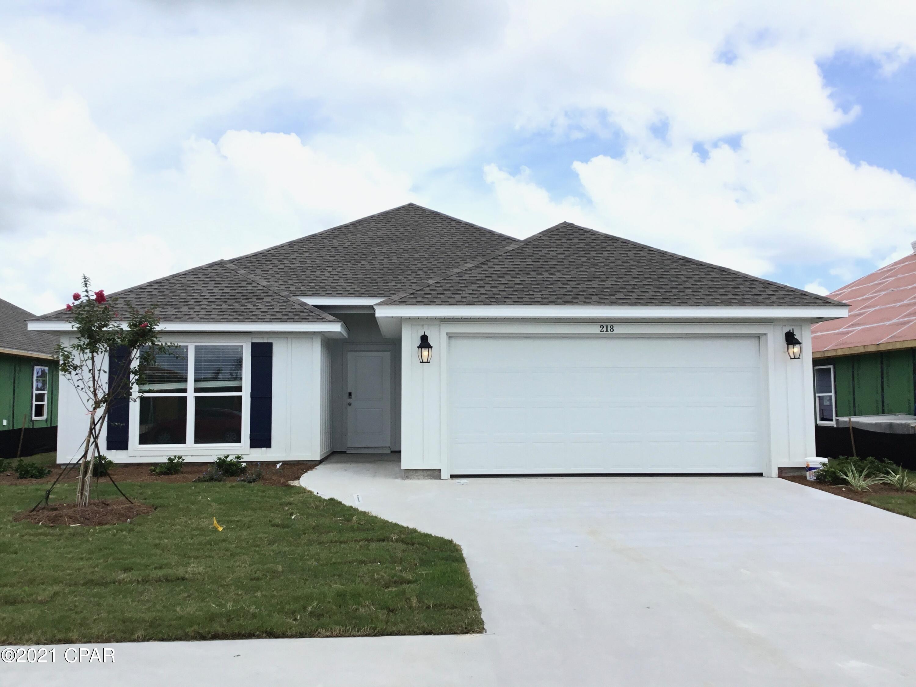 New construction by Truland Homes in the highly desirable Callaway Area! With 4 Bedrooms, 3 Baths, this Rushmore open floor plan home is a must-see, with a stunning interior featuring 10' high ceilings in the main living areas and a 9' tray ceiling in the master suite. Luxury Vinyl Plank floors, granite countertops, and so much more are found throughout the home. The exterior boasts of Hardi Board on all four sides, Tankless Gas Water Heater, and a completely landscaped yard with a sprinkler system. Offering added innovative technology and convenience, this home is equipped with a SMART Things hub, a Ring security doorbell, a Samsung tablet, and a Nest energy-efficient thermostat. Conveniently located to shopping, recreational parks, schools, and Tyndall Air Force Base.2.5