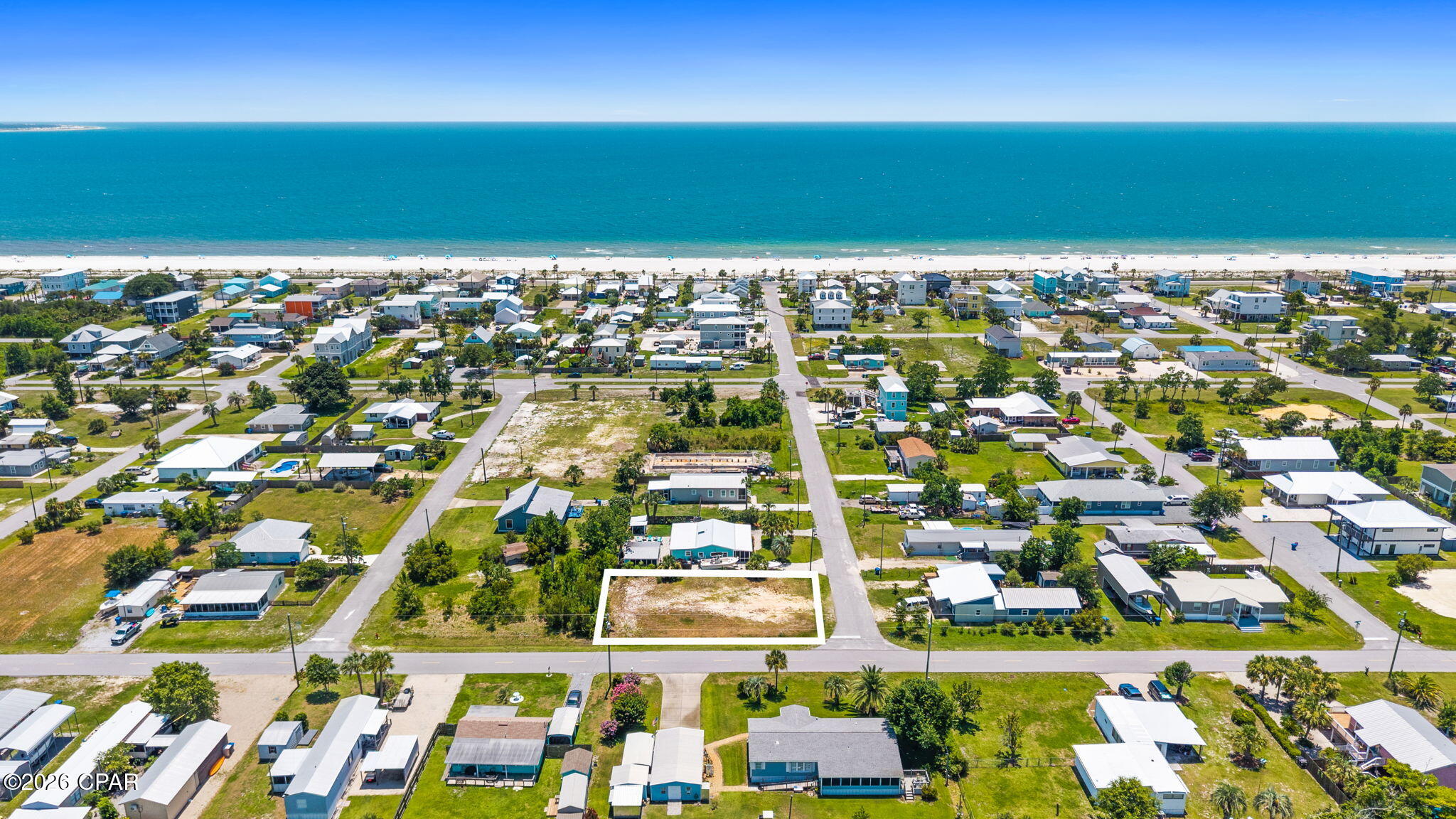 Fantastic Mexico Beach corner lot just 2 blocks from the beach.  Lot is cleared and ready for you to build your new home! This 75 ft wide lot is located in the desirable Flood X zone.  If building a multi story home, you would have a beautiful view of the Gulf. There is a dedicated beach area just a short stroll away so you won't have to worry about large scale development blocking your view.  The quaint neighborhood does not have an HOA and is golf cart friendly.  Mexico Beach is located on Florida's Unforgettable Coast known for its pristine white sand beaches and emerald green waters.  There are a public boat ramp and parks to enjoy with playgrounds, pickleball/tennis/basketball courts, and picnic areas.  Community events are held year-round such as the Farmers and Craft Market and Music in the Park concert series. Come visit today!