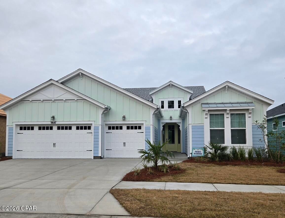 Live the coveted 55+ community of Latitude Margaritaville Watersound right now! This UNFURNISHED home available for long term, start date 10/15/26. Relax on the lanai with pond view.  It just doesn't get any better! Close to all the amenities! This Trinidad Bay, Island Collection features 3 bedrooms, 3.5 baths, den, and a 3 car garage. Unfurnished, appliances included (refrigerator, range, dishwasher, microwave, washer and dryer). No yard work required so you'll have lots of time to enjoy all the amazing activities and meet new friends! RENTAL REQUIREMENTS: At least 1 tenant MUST be 55+ LONG-TERM (over 6mo to 1yr) SMOKING is not permitted in any home or lanai/porch BACKGROUND CHECK (credit, criminal, eviction) required & paid for by each tenant PETS (small dog only) $$ Due upon lease signing: Security Deposit $$ Due at Lease Start: 1st mo + last mo+ cleaning fee + pet fee due at move-in COMMUNITY ACCESS - tenants purchase all gate & amenity access credentials through HOA (transponders & passports). Tenants have full use of all amenities just as a homeowner has.