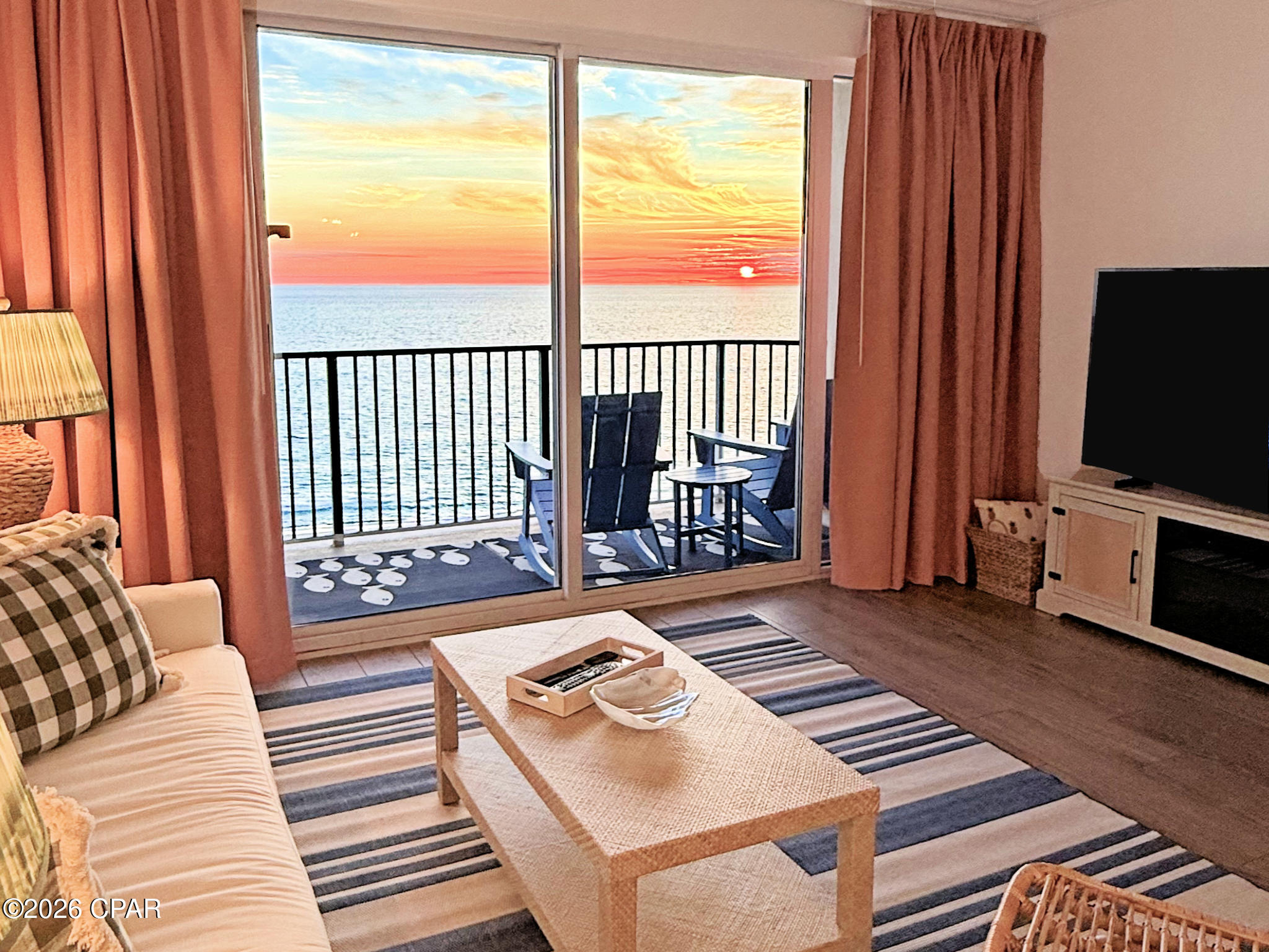 Boardwalk Beach Resort, Panama City Beach, Florida | Gulf-Front Condo For Sale | Brand New Updates! Ready to wake up to sugar-white sand, sparkling Gulf views, and that easy Panama City Beach lifestyle? This beautifully spacious 1-bedroom condo with a bunk area puts you right in the heart of the fun while giving you a relaxing coastal retreat to call your own. Step onto your private balcony and take in sweeping beachfront views--the perfect backdrop for morning coffee, sunset cocktails, and unforgettable beach memories. Inside, you'll find thoughtful upgrades that make this condo feel polished and inviting, including, elegant crown molding, nine-foot ceilings, wood-look tile flooring, new paint, new bath vanity+mirror, new hardware throughout, and new front door with Schlage Encode Smart Lock. You'll find new modern furnishings and TVs, new mattresses and bedding, new curtains, chic lighting fixtures, bold wallpaper and much more! Whether you're looking for your own beach getaway, a rental investment, or a little of both, this condo is designed to impress. Boardwalk Beach Resort is known for its incredible seaside setting, with 1,700 feet of pristine shoreline and amenities that make every day feel like vacation. Enjoy the zero-edge beachfront pool, relaxing hot tub, kid's splash area, warm sundeck, covered parking, and the popular Under the Boardwalk Bar & Grill. Condo owners here enjoy a guard gate at the entrance, top notch resort management, and some of the lowest HOA dues on our beach.  The quiet, tucked away beach location is just as exciting as the views. Still near to many of Panama City Beach's favorite attractions like Tootsies Nashville Honkytonk, Pineapple Willy's, Signal Hill Golf Course, WonderWorks, Ripley's Believe It or Not, eateries, shopping, and more. Grab your flip-flops and reach out today to claim your dream of a coastal lifestyle!