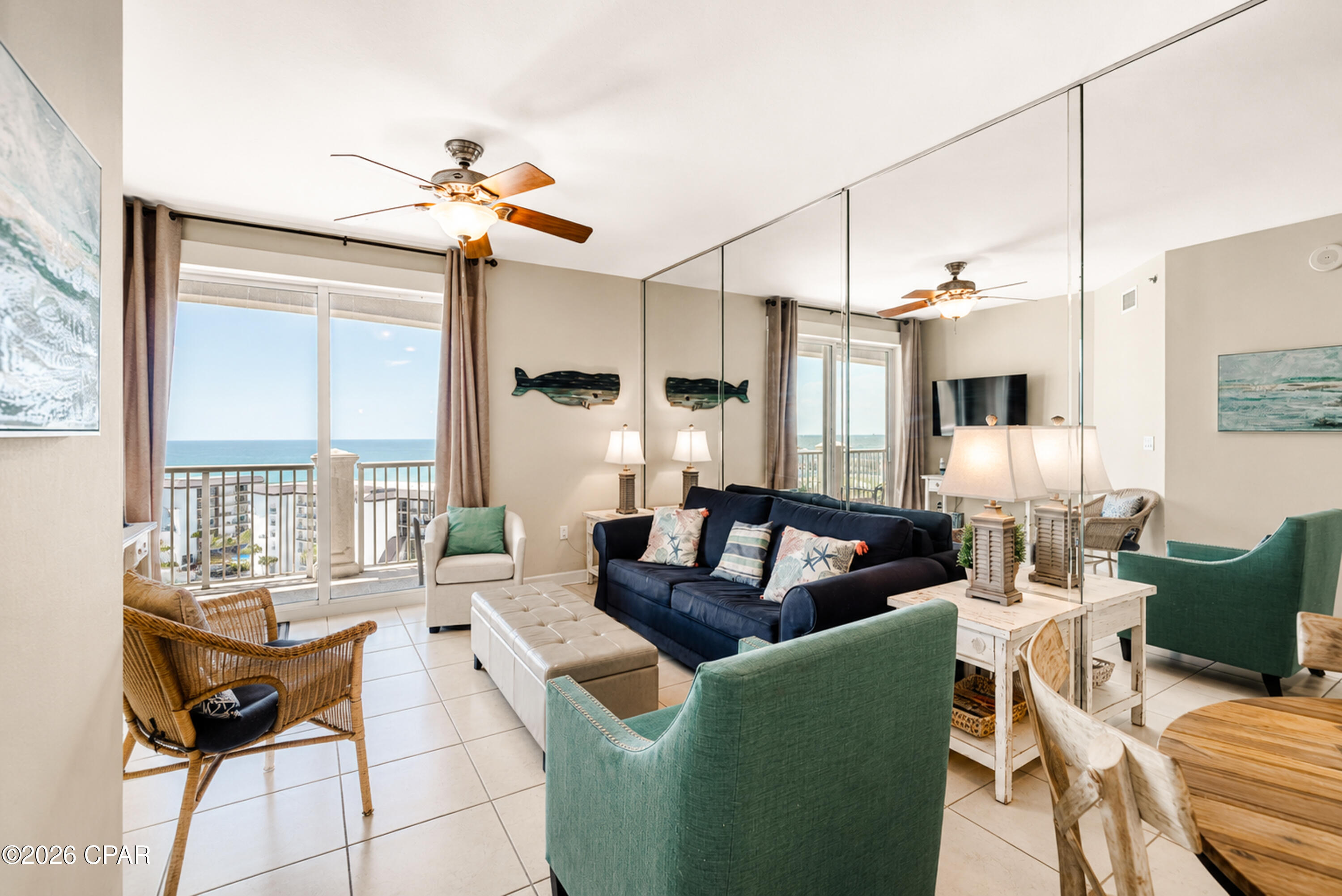 The Seller is highly motivated!  The price has been drastically reduced!  Bring your offer!  Welcome to Grand Panama Beach Resort Unit 2-505! This beautifully furnished 2-bedroom, 2-bath condominium offers 1,135 square feet of coastal comfort with beautiful Gulf views in one of Panama City Beach's premier beachfront resorts.
The open-concept floor plan is designed for effortless beach living, featuring a spacious living area that flows seamlessly into the dining room and well-appointed kitchen. Step onto your private balcony and enjoy the refreshing Gulf breeze while taking in the beautiful water views.
This move-in and rental-ready unit has been thoughtfully updated with a 6-month-old water heater, new television, new sofa, and new bar stools, creating a fresh and inviting coastal atmosphere. The spacious primary suite includes a private bath, while the guest bedroom and second full bath provide comfort and privacy for family and friends. Being offered fully furnished, this condominium is ready for immediate enjoyment or income-producing vacation rentals.
Grand Panama Beach Resort is known for its outstanding amenities, including two resort-style pools, hot tubs, a fitness center, grilling areas, covered parking, and convenient beach access via a private skybridge. Ideally located near Pier Park, dining, shopping, entertainment, golf, and the sugar-white beaches of the Emerald Coast, this property offers the perfect combination of relaxation and investment potential.
Whether you're looking for a primary residence, a vacation getaway, or a proven investment opportunity, Grand Panama Beach Resort Unit 2-505 is ready to welcome you to the beach lifestyle you've been dreaming of.