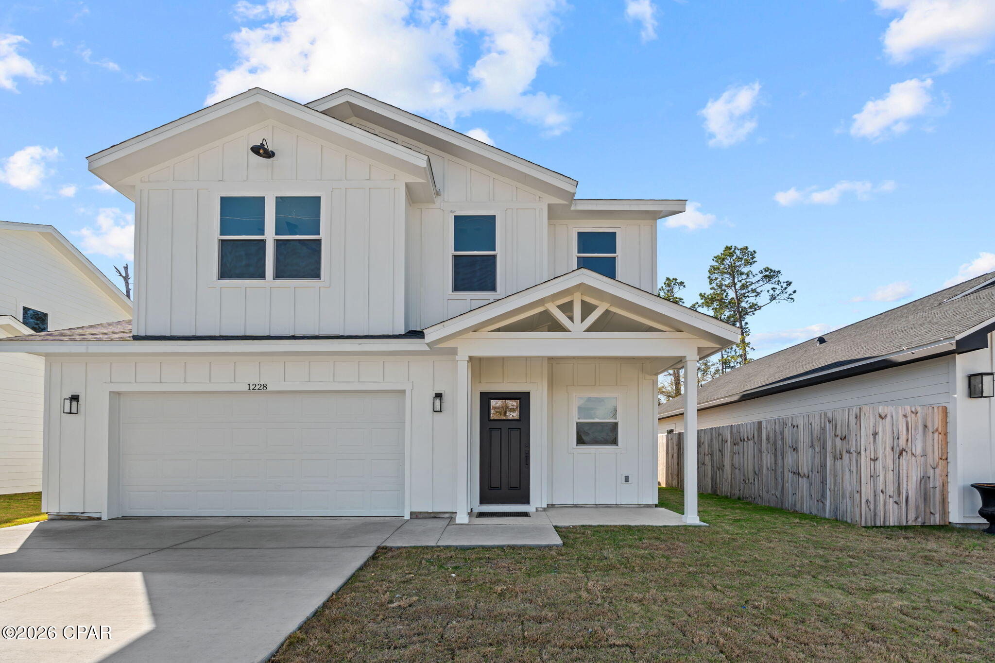 CURRENTLY UNDER CONTRACT, SELLER WILL CONSIDER BACKUP OFFERS!
CONSTRUCTION COMPLETE! New quality construction built by Bay County Builders, a local builder with a proven record of delivering solid, functional homes. This home is Brand New and offers the opportunity to secure new construction without a long build timeline. The builder provides a one-year warranty for added peace of mind. Located at 1228 13th Street in the growing Southport area, the property provides convenient access to everyday needs while remaining outside of heavy congestion. Grocery stores, shopping, dining, schools, and hospitals are all within approximately 15 minutes. Northwest Florida Beaches International Airport is about a 20-minute drive, and the beaches are approximately 30 minutes away, with easy access either through town or via Hwy 388. 
This brand-new two-story home features 3 bedrooms and 2.5 bathrooms, with all bedrooms located upstairs and a convenient half bath on the main level for guests. The main living area offers an open, efficient layout with vinyl plank flooring throughout. The kitchen includes matching granite countertops throughout the home, paired with matching appliances, a modern white finish, and black fixtures. Bathrooms feature coordinated granite surfaces with tiled finishes. 
Upstairs, the primary suite includes his-and-hers closets and a bathroom with a tiled, glass-enclosed shower. The two secondary bedrooms share a full bathroom with a shower/tub combination. The laundry room is located on the second floor and positioned to serve all three bedrooms efficiently. Additional features include Hardie board siding for durability and low maintenance, a two-car attached garage, and a large septic tank designed for long-term capacity. Seller is offering $7,000 in concessions that may be applied toward closing costs, interest rate buy-down, lender fees, or to reduce cash needed at closing. Property is eligible for FHA, VA, USDA, or conventional financing .