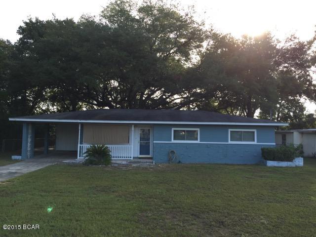 Nice Clean Ranch Home near Tyndall AFB, in a established neighborhood.  This is a nice home with a large fenced in back yard, which features mature shade trees, a deck that encircles a large tree, and outside storage building.  There is 3 bedrooms and 1 bath with carport and enclosed back porch. New AC/Heat unit and fresh paint on the outside. The Seller is leaving it furnished. Call your agent and see this one today. It measurements are important, please verify.