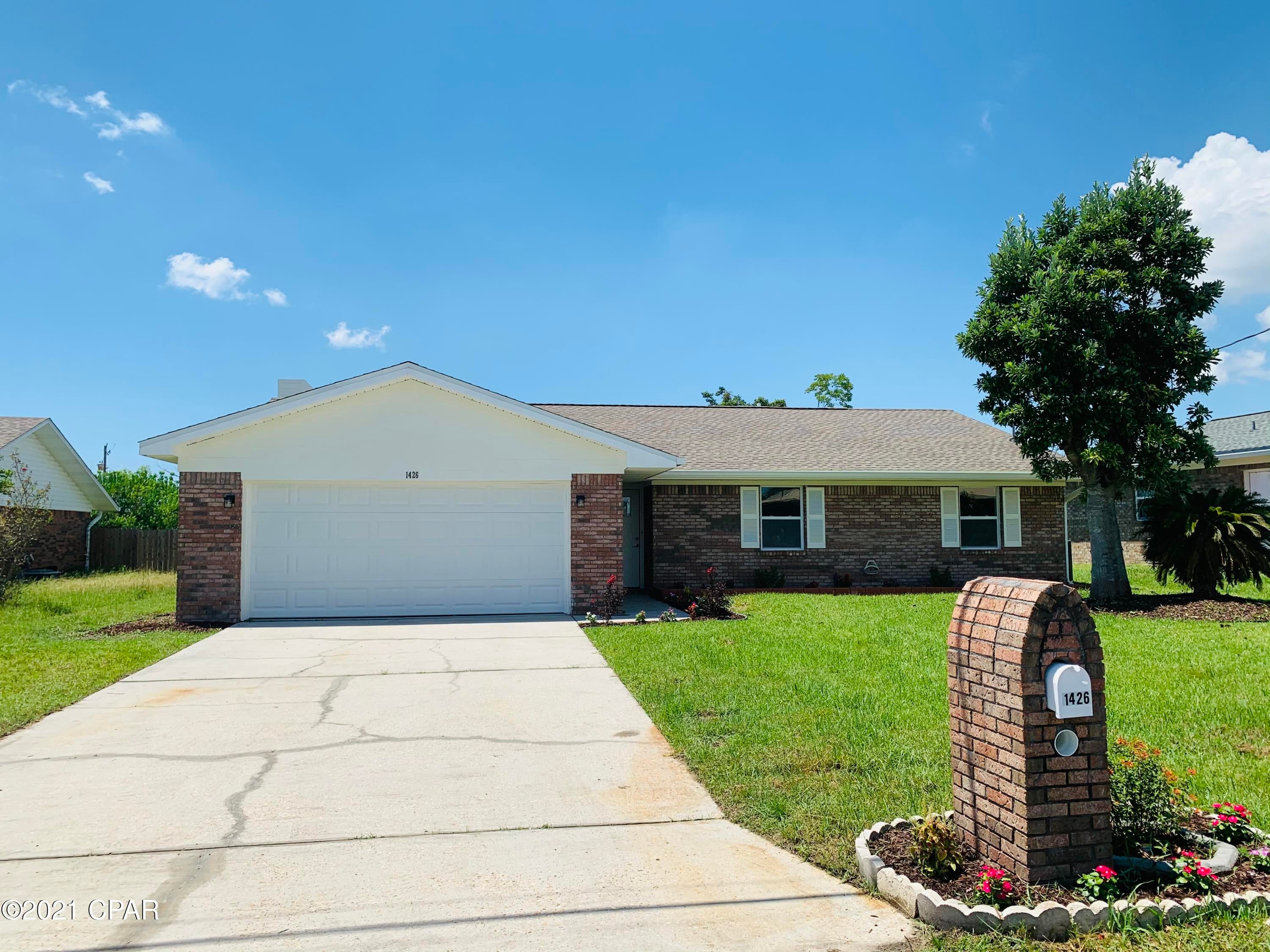 CURRENTLY UNDER CONTRACT, SELLER ACCEPTING BACKUP OFFERS.  Completely remodeled home in Callaway close to Tyndall Air Force Base, boat ramps, fishing & swimming.  This ranch style home is like brand new from the floors to the roof.  Everything in this home has been tastefully redone from new flooring, new sheetrock, new doors, new windows, new fixtures throughout & new kitchen & bathrooms.  You will love the open floor plan with vaulted ceilings, stone electric fireplace & dining area big enough for a large family table.  The beautiful kitchen features granite counter tops, breakfast bar, new stainless appliances, soft close cabinets, flat top stone & sink window.  The master bedroom is large enough for a king suite & has a walk-in closet.  The master bath features granite & custom shower.