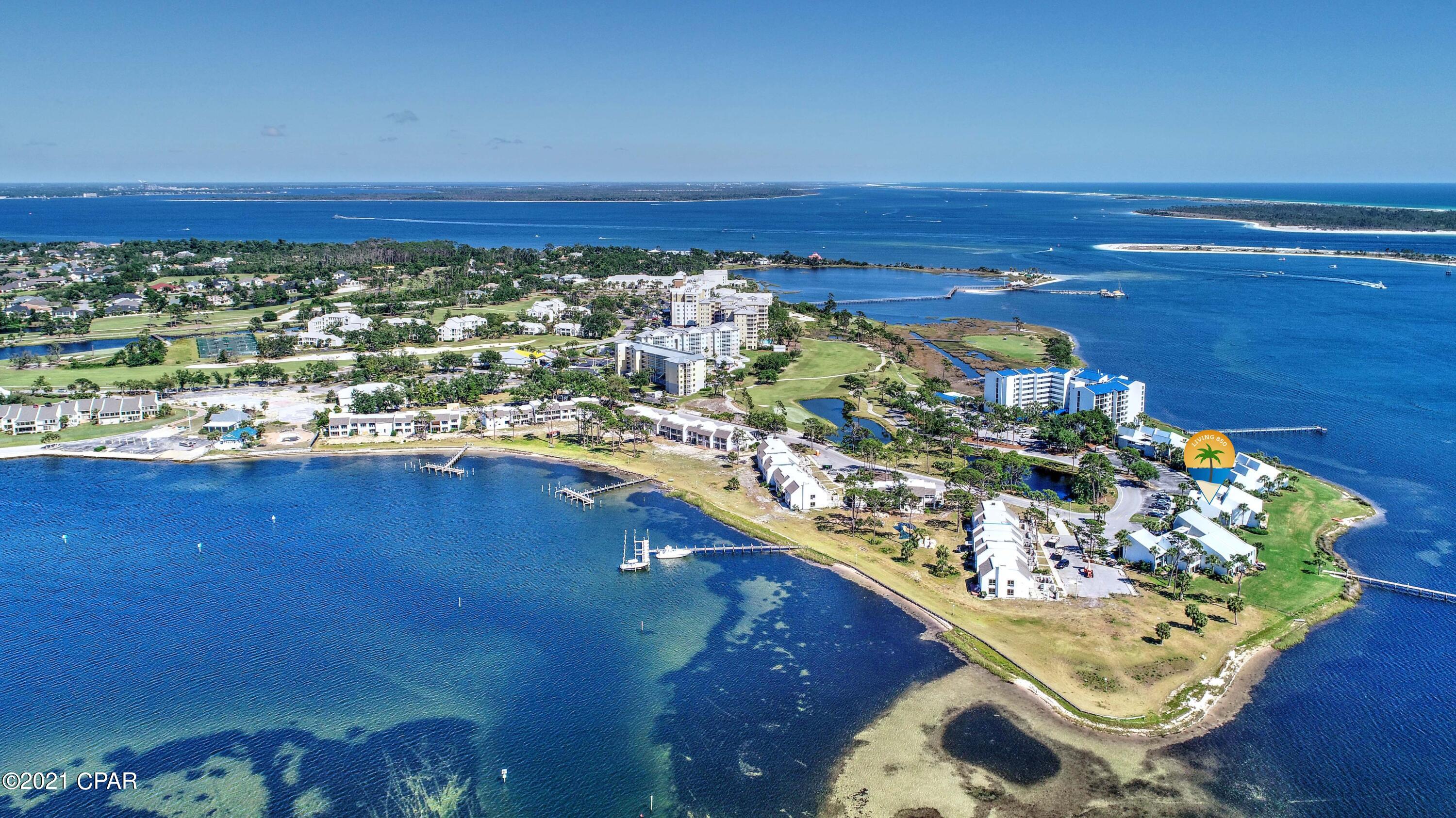 Under Contract - Taking Backups the phrase 'CURRENTLY UNDER CONTRACT, SELLER ACCEPTING BACKUP OFFERS' Much sought after Bay View Villas in Bay Point, enjoy the gorgeous sunsets with fantastic views overlooking Grand Lagoon and St. Andrews State Park while watching all the boats and wildlife from this 2 bedroom, 1 bath waterfront condo. Less than five minutes to the Gulf of Mexico. Bay View has its own private boat docks for your cruising enjoyment or dock fishing and the community is also Golf Cart friendly. The unit has been recently remodeled. Don't miss this unit!

**If measurements are important, please verify.