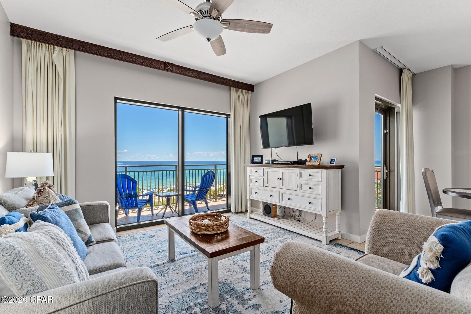 A rare floor plan offering the flexibility of two units in one. This 2-bedroom lockout at Origin at Seahaven combines a full 1-bedroom residence with an adjoining private studio, each with its own living space and kitchen accommodations--a full kitchen in the main residence and kitchenette in the studio. Enjoy the entire residence as one spacious retreat, rent each side independently, or occupy one while generating income from the other.

With established and consistent rental performance dating back to 2021 under the same ownership, this residence offers a reliable performance history for buyers evaluating its investment potential. Complete rental history and cost-to-own information are available upon request, providing a clear picture of historical performance and ownership expenses. Now positioned below the most recent market sale, it presents a compelling opportunity within the building.

What truly distinguishes Origin at Seahaven is its ability to be comfortably enjoyed year-round. One of the few interior-entry condominium buildings along the beach, Origin features hotel-style climate-controlled corridors, secured gated entry, excellent security, covered parking and additional owner storage availability. Rather than navigating exterior walkways exposed to the elements, owners and guests enjoy protected interior access throughout the building--an advantage in every season.

That year-round livability is reflected in a community that includes many long-term residents. Generous closet space, comfortable living areas and distinctive floor plans provide a level of functionality rarely found in coastal condominiums along the Panhandle. The lockout design is particularly unique, providing two separate accommodations within a single property and the flexibility to adapt to an owner's needs over time.

A desirable westerly orientation captures beautiful evening light and sunset views from the spacious L-shaped corner balcony. Located just one floor above the amenity level, the residence offers convenient access to Origin's heated pool, Gulf-view fitness center, private theater, game room and observation decks.

With the beach, dining and entertainment within easy reach and Pier Park just minutes away, Origin places owners and guests in the heart of Panama City Beach while offering the comfort and conveniences of a true resort-style property.

Whether purchased as an investment, beach retreat, extended-stay residence or a combination of all three, this rarely available lockout brings together proven rental performance, year-round comfort and exceptional flexibility in one distinctive property.