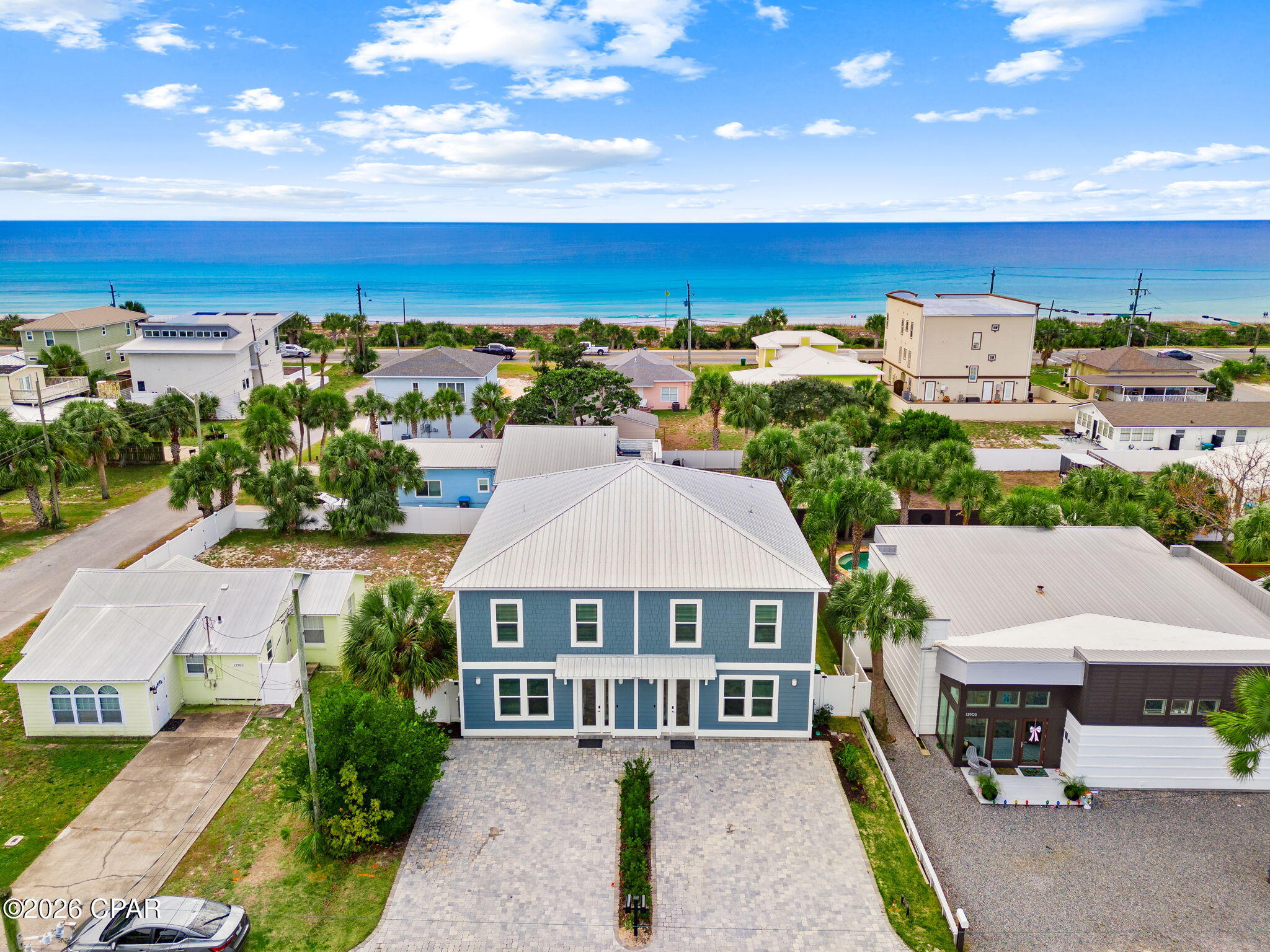 Located in the center of PCB this is a rare opportunity to own a new duplex with gulf views, dedicated private gated beach and new pools in the welcoming Bid A Wee subdivision. The private beach is for the owners and their guest and is only a few steps from the duplex.
Short term rentals are allowed.
It is the responsibility of the buyer to verify all measurements if important.
