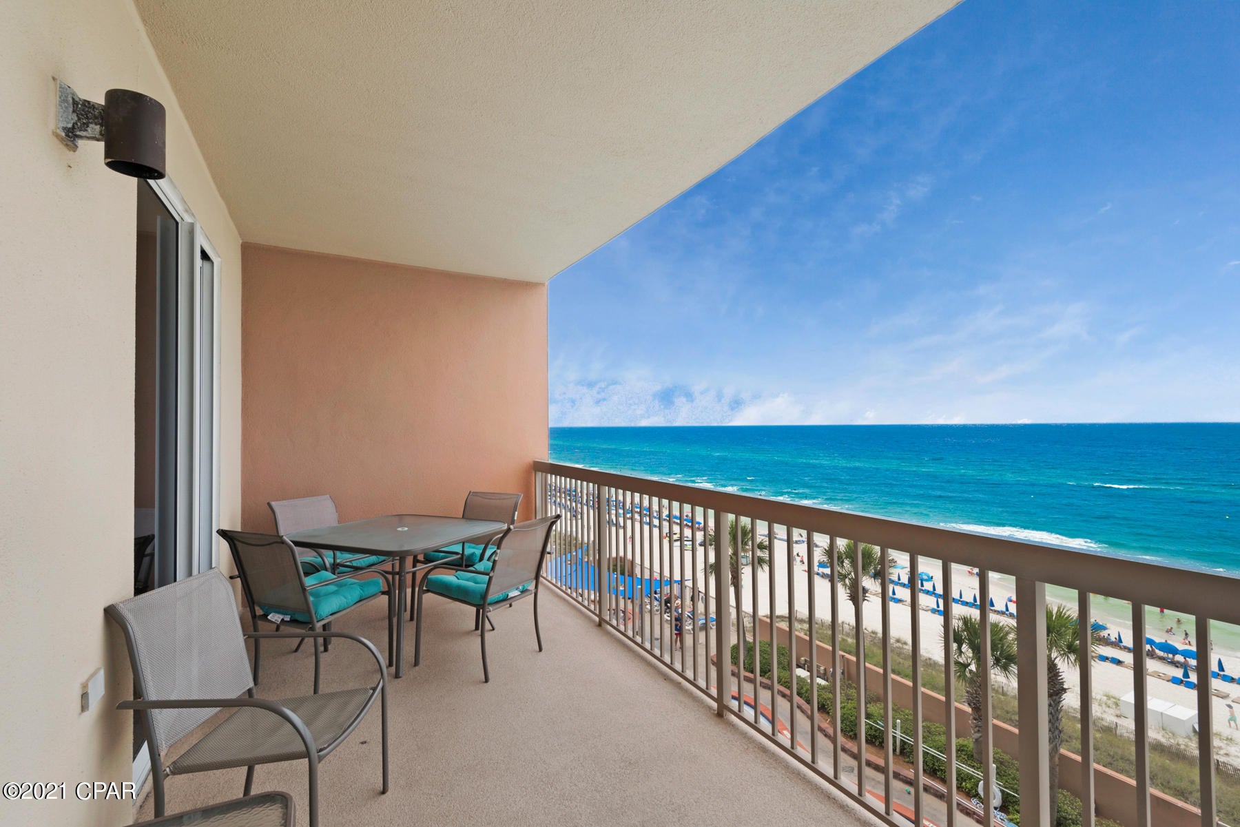 UPDATED GULF FRONT CONDO. This gorgeous 8th floor Sunrise Beach condo comes furnished with 2 bedrooms, 2 full baths and a separate bunk

room. Not on a rental program so there is none of the wear and tear that comes with a rental property. Gulf front master with access to 150 sqft balcony lets you

relax to the sounds of the ocean. Large master bath includes separate shower and jetted tub and double vanity. Ceramic tile floors throughout with no carpet to

trap sand. Comes with a storage unit on the same floor.  HVAC is 5 years old and a new 80 gallon water heater was recently installed. 

Amenities include on-site fitness center overlooking the ocean, 2 pools (one of which is heated), two hot tubs, grills and under building parking. Comes

with designer cookware, dinnerware, and flatware.