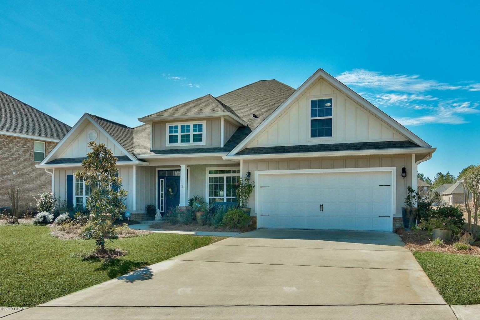 Welcome Home to 121 Windchime Way! This RARE Brianne Floor Plan Features 5BR, 3BA, Study, Dining Room, Bonus Room, 3 Car Tandem Garage & Screened Back Porch. With Stainless Steel Appliances, Granite Countertops, Porcelain Tile Throughout Main Living Areas Including Master Bedroom, Upgraded Carpet In Bedrooms, Huge Pantry & Laundry Room, This One Won't Last Long! Perfectly Nestled In The Whispers Section Of The Community, You'll Have Access To The State-Of-The-Art Amenities Of Hammock Bay Is Known For...Walking Trails, Bark Park, Tennis/Basketball Courts, Disc Golf, Clubhouse w/Theater Room, Fitness Center, 3 Swimming Pools & More! Call Today & See For Yourself All That This Amazing Home Has To Offer. As Always Buyer to Verify All Information Deemed Important.