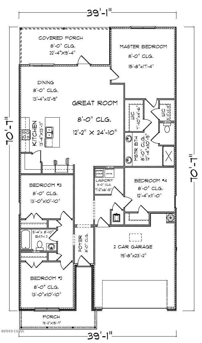 As you drive up to this home you will a see a covered porch and two car garage. Through the front entry way you will find vinyl sheet flooring throughout all common and wet areas of this home. The shared bath has vinyl sheet flooring and shower/tub combo. The hallway opens to the large great room, kitchen and dining area. The kitchen is open with a center island and has plenty of cabinet space and a nice pantry for storage. Appliances include a dishwasher, microwave and stove. In the master suite you will find his and hers walk-in closets. The master bath has a shower only and dual sink vanity. This home has vinyl sheet flooring throughout, durable laminate countertops and carpet in all bedrooms. From the great room you have access to the covered back porch that is perfect for outdoor dining and barbecues. Magnolia Hills Phase 4 & 5 is our newest home community conveniently located near shopping and schools. This quaint community offers seclusion, quick access to HWY 231, and convenient to shopping, dining and the world famous beaches.  Pictures, photographs, floor plans, elevations, features, colors and sizes are approximate for illustration purposes only and will vary from the homes as built. Home and community information including pricing, included features, terms, availability and amenities are subject to change and prior sale at any time without notice or obligation. For Move-In/Completion Estimates: Ready dates are estimates only. Timing of completion of construction and buyer move-in are subject to contingencies contained in home purchase agreement and governing jurisdictions issuance of a certificate of occupancy, and may change due to forces majeures and other delays or disruptions outside the reasonable control of D.R. Horton, Inc.