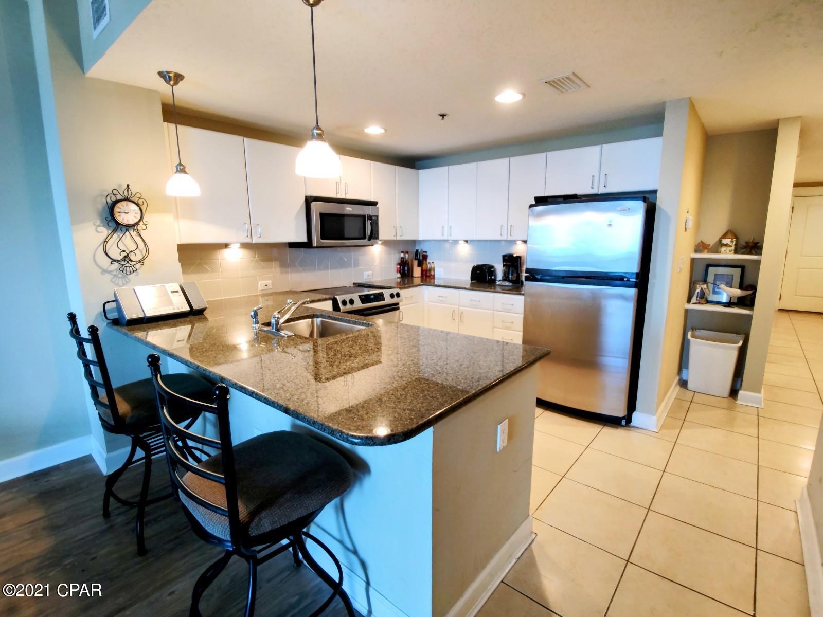 Gulf Front unit on the 8th Floor.  NEW A/C and W&D. Awesome views from this condo with 2 BR + Bunk Area and 2 Full Baths. The Living Area and the Master Bedroom both open up to the Gulf Front Balcony. Beautiful Pools, Hot Tubs, Kiddie Pool, Fitness Room. Age, SF, and Dimensions are approximate... please verify if important.