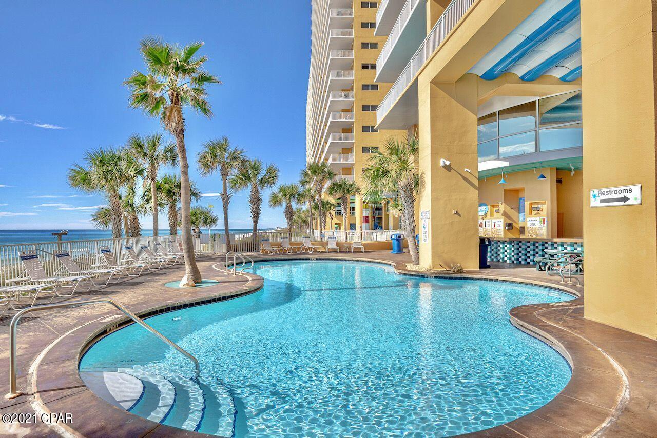 This condo is fully furnished and the perfect vacation property. The beautiful 1 bedroom/2 bath with twin bunk beds makes a fabulous rental property also. The Gulf views are wonderful and the amenities are fabulous. There is an adults only swimming pool and Jacuzzi next to the kids Splash pool.  Less than 3  miles to Gulf World and Pier Park with lots of restaurants, shopping and nightlife.
