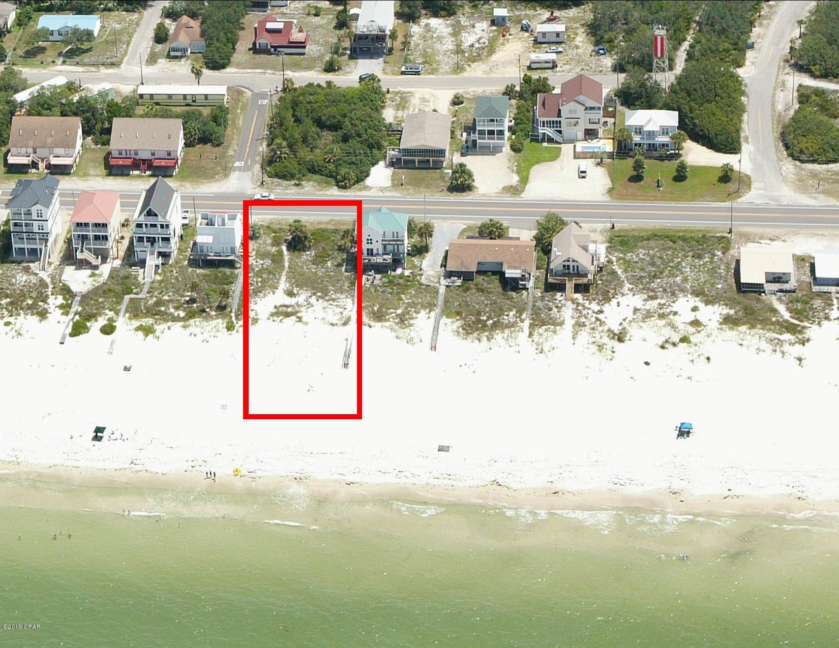 The owners of this extra wide lot have a DEP permit in hand! Get your builder and start building now instead of waiting 6 months and spending almost $20,000 plus for a permit. They have designed a custom 4BR home plus bunk area complete with an elevated pool and elevator. These plans and DEP permitting work will be included with the sale of this fantastic beachfront 75' wide lot. Properties like this don't come along often and this is the only beachfront lot on the market from Mexico Beach to St. Joe Beach. This extra wide lot will provide many building options for your dream home on the sand if you want a different design. This lot is next to a number of beautiful homes and a short walking distance to the Veterans Memorial Park of Beacon Hill and about half a mile from Mexico Beach.