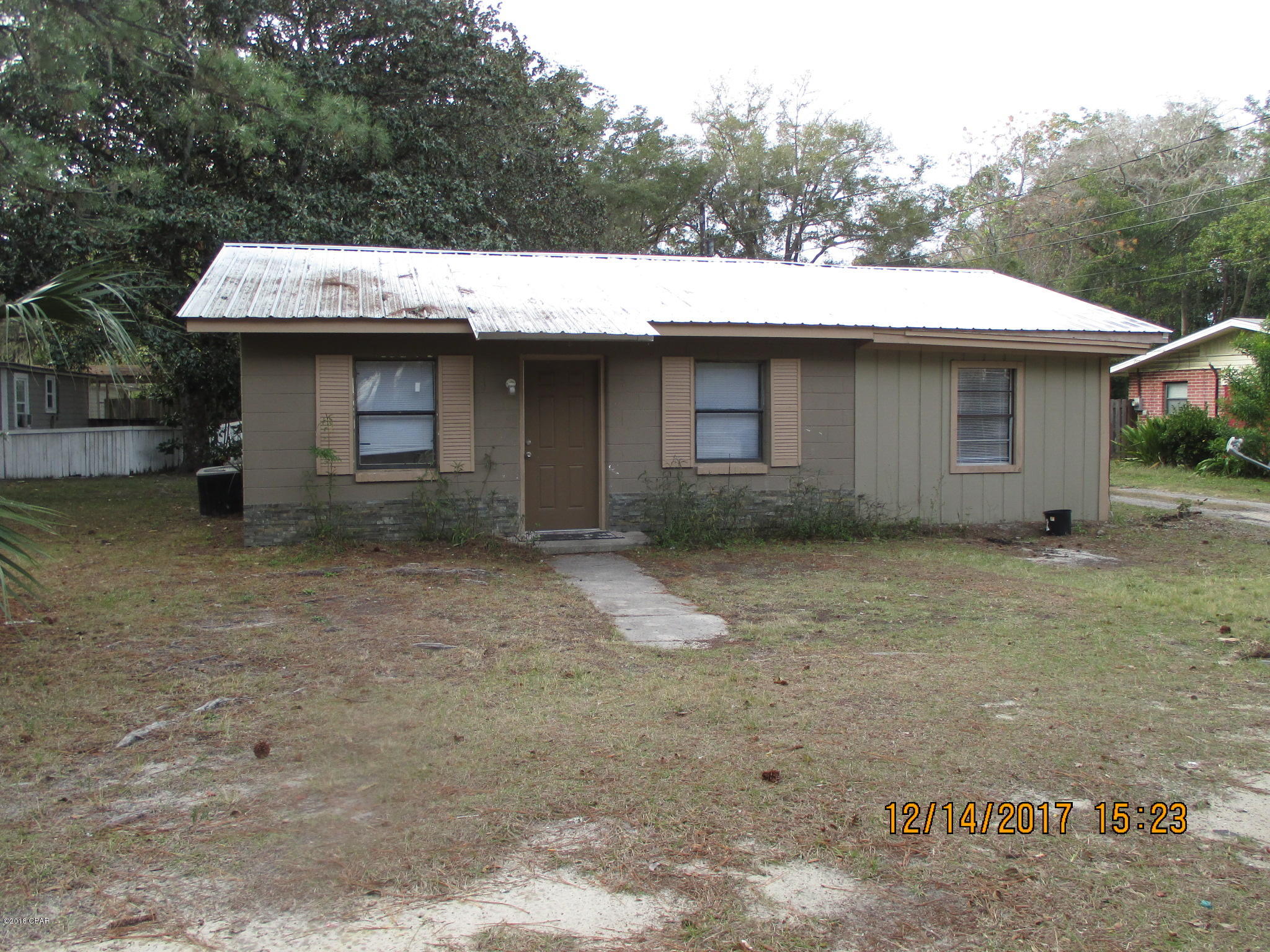 2/1 concrete block home on wooded lot in old St Andrews. Beautiful oaks, Magnolia s and Pines shade this home only one Block off of Hwy 98 and 2 blocks from the Bay. Close to beaches, Navy Base, Gulf Coast State College and FSU Panama City Campus and walking distance to Beck Ave.All property sizes and ages are approximate, please measure and/or verify if important. 

School assignments are subject to change, please check with Bay County for most accurate information.

Deposit is the same as the rent

Pets allowed with owner approval and NON REFUNDABLE pet fee applies per pet. Breed restrictions apply