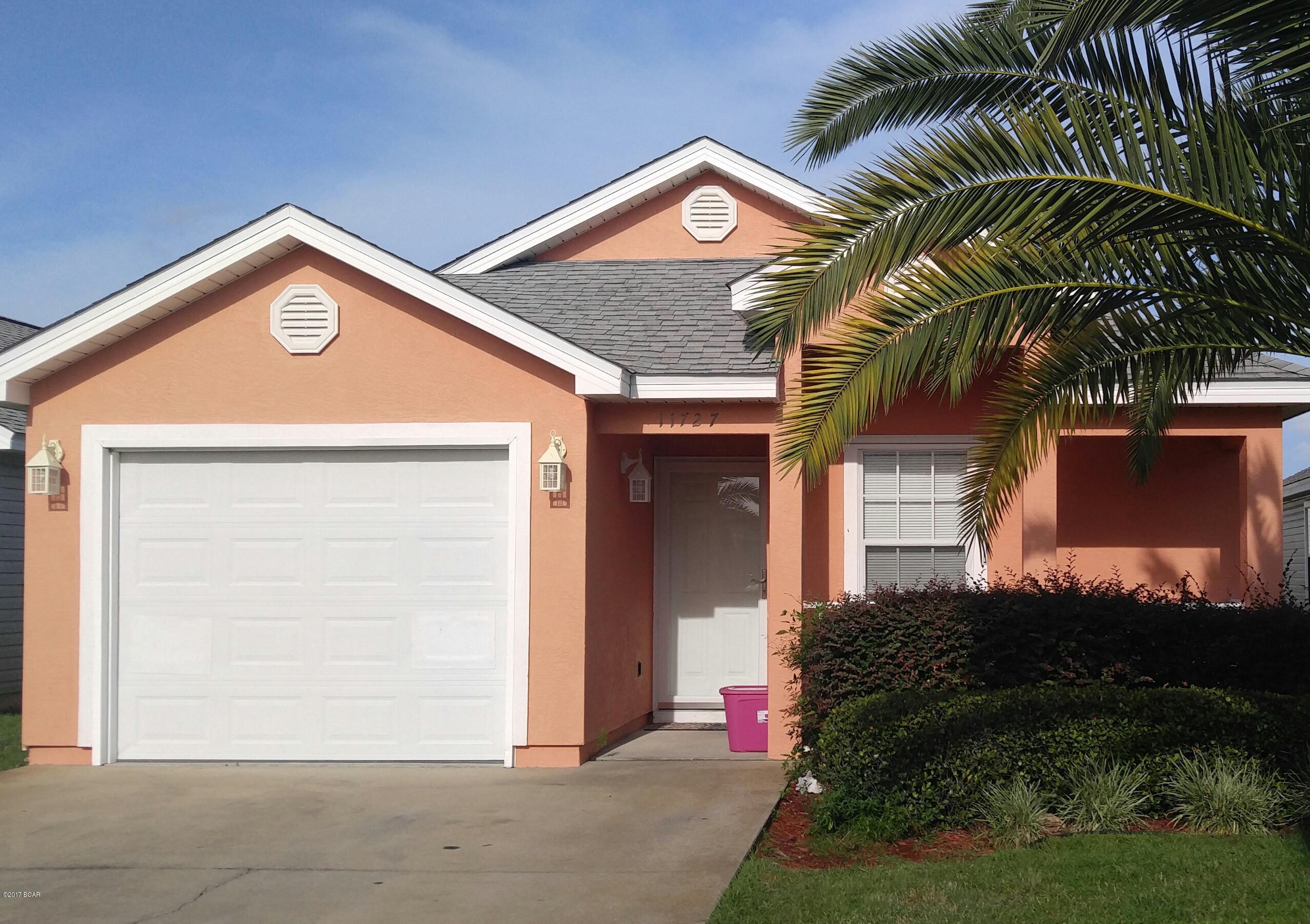 Three bedroom, two bath home located in Palm Cove on a quiet cul-de-sac. Open floor plan for casual living. Palm Cove is a gated community that has two pools and is centrally located to schools, shopping, and the beach. Yard maintenance and garbage are included in the rent.
