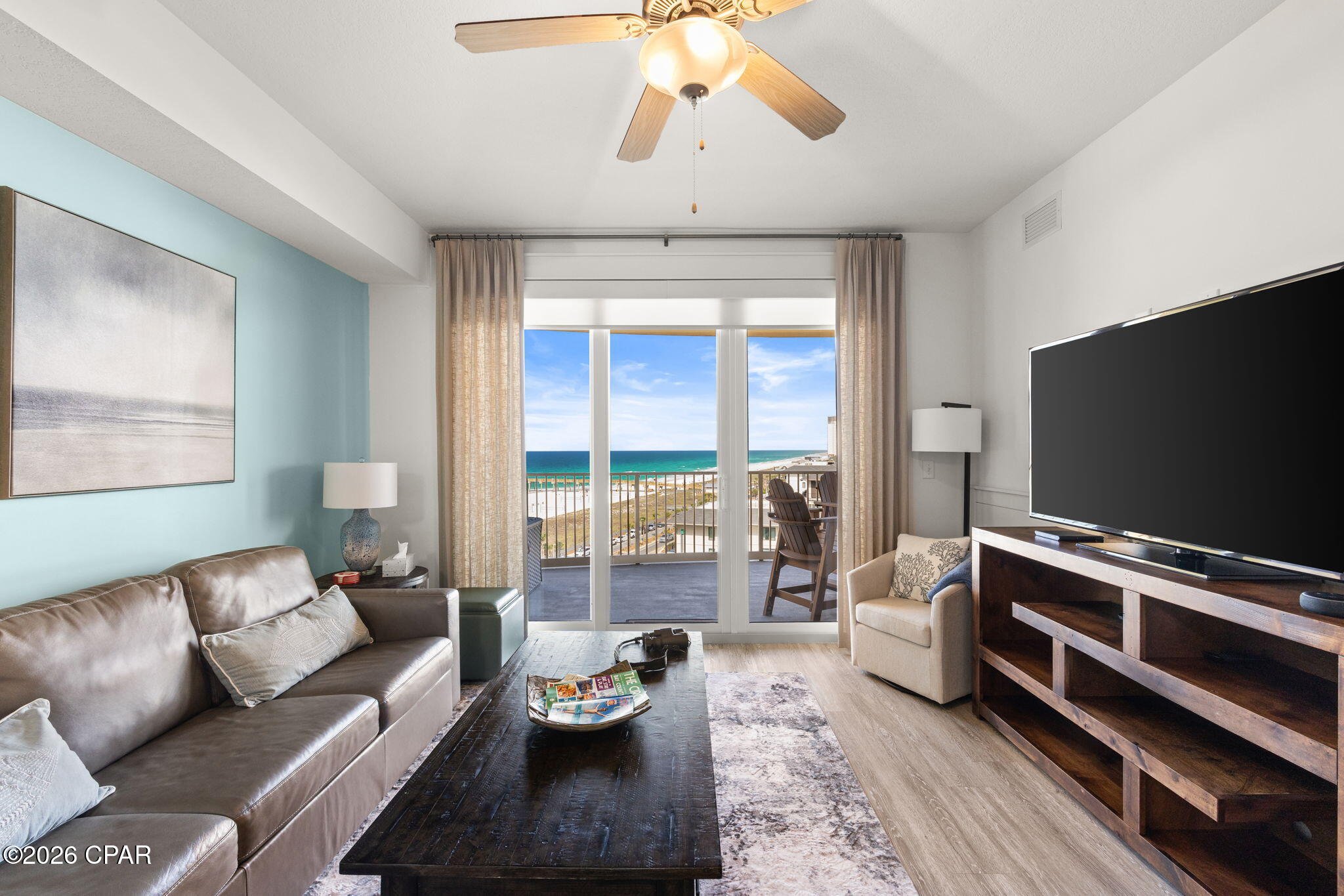 Under Contract Taking Backups.
Ideally positioned on the 8th floor, this beautifully upgraded non-rental 1-bedroom, 2-bath unit offers the perfect balance of elevated Gulf views and comfortable living. Located in Calypso Tower 3, the unit features a Gulf-view primary bedroom, and coveted double balcony for seamless indoor-outdoor enjoyment.

Thoughtful upgrades throughout include custom shiplap at the kitchen bar, premium window treatments, wainscoting in the bathrooms and utility room, and added cabinetry in the utility room. The seller has taken exceptional pride in presenting this unit, and it shows in every detail.

Enjoy resort-style amenities including a lagoon pool, hot tub, fitness center, on-site restaurant with al fresco dining, and direct beach access. A rare opportunity to own a refined coastal retreat in one of Panama City Beach's premier beachfront communities.