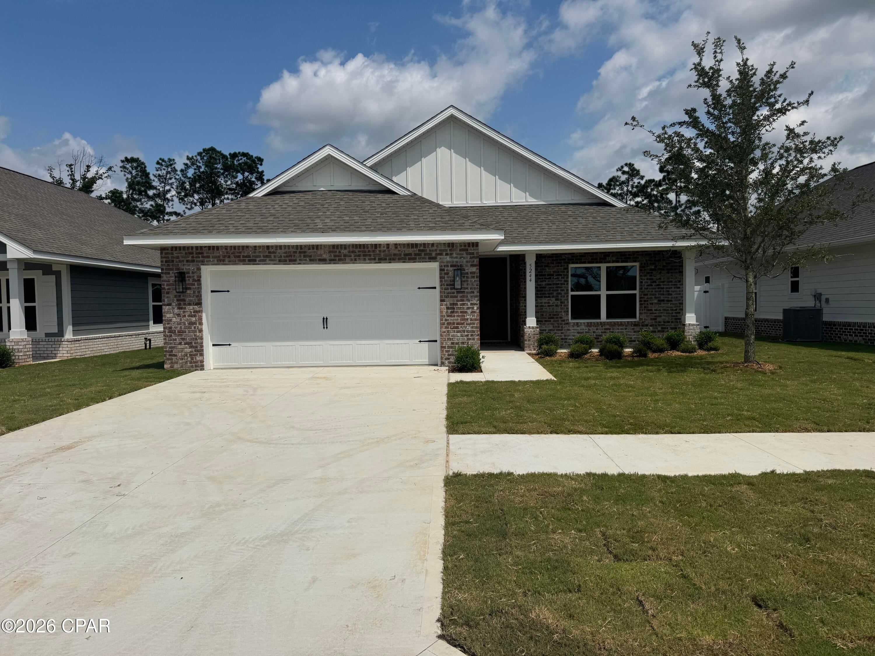 Experience the ideal balance of style, durability, and everyday comfort in this well-appointed 3-bedroom, 2-bath home. The open-concept layout offers a seamless flow, highlighted by a spacious vaulted family room perfect for relaxing or entertaining. Quality craftsmanship is evident throughout, featuring all brick siding, elegant quartz countertops in the kitchen and bathrooms, and low-maintenance luxury vinyl plank flooring.

Conveniently located within walking distance to Majette Park, residents can enjoy a free disc golf course, scenic walking trails, playground areas, and planned future amenities that continue to enhance the community's appeal.
Colors may vary and photos may be ai enhanced