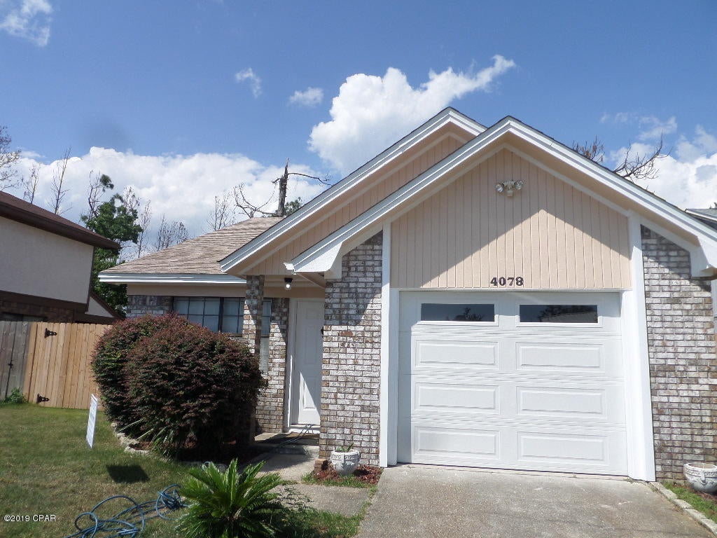 Well maintained, fully furnished brick patio home on quiet dead end street. Open floor plan, living/dining combo with raised ceilings. Spacious kitchen with refrigerator, range, and dishwasher. Washer and dryer is located in the single car garage. Both bedrooms and dining area have sliding glass doors to separate patios. Has privacy fenced backyard.